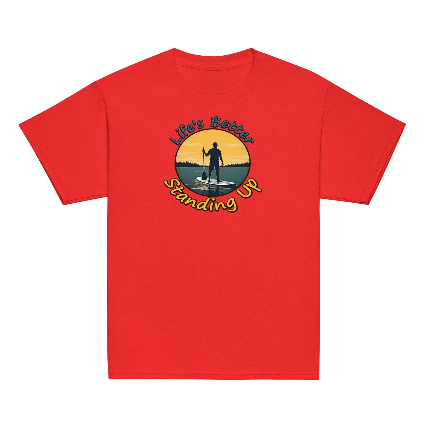 Paddle Boarding "Life's Better Standing Up" Youth Classic Tee - Kid's & Youth Apparel - Discovery Co.