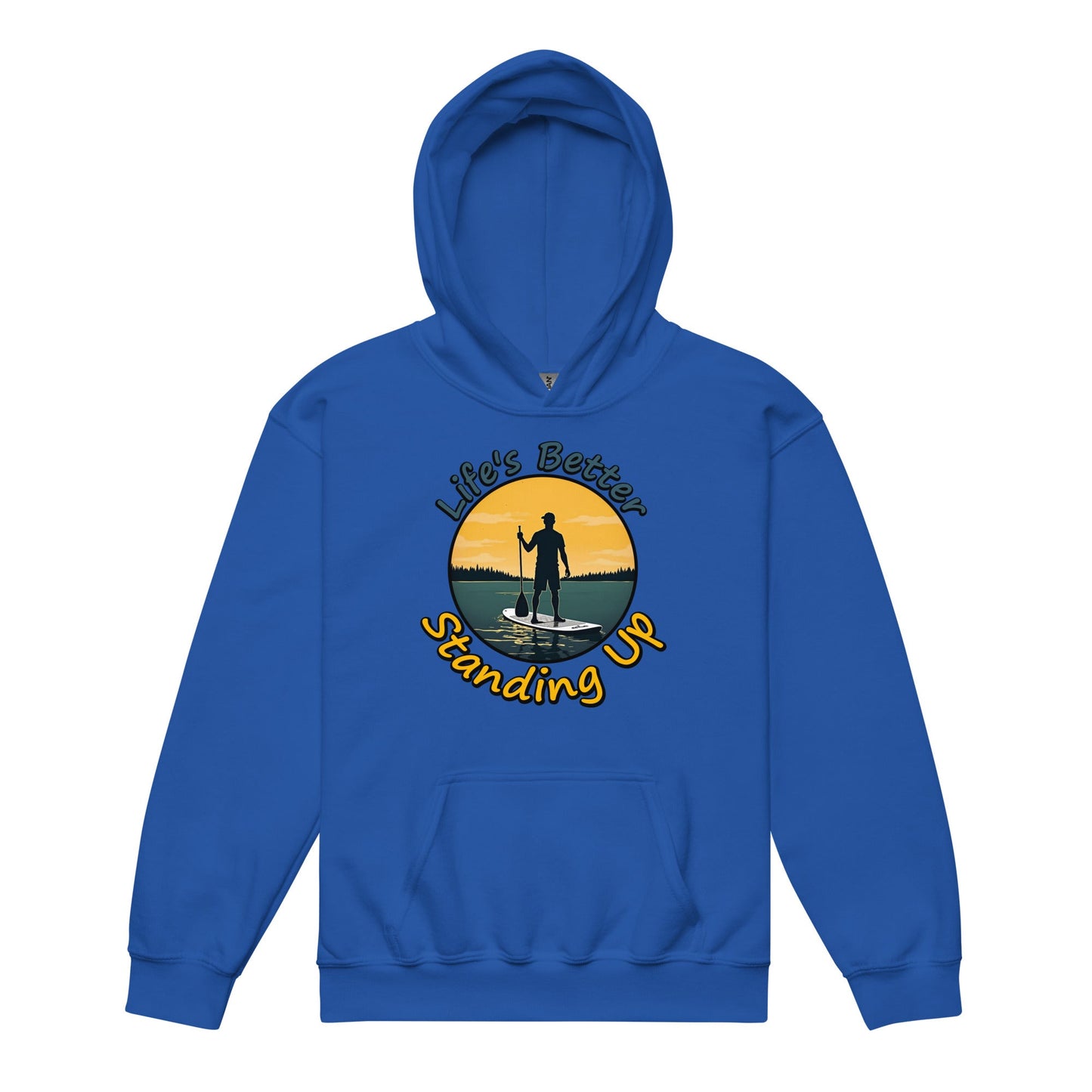 Paddle Boarding "Life's Better Standing Up" Youth (Unisex) Heavy Blend Hoodie - Hoodies - Discovery Co.