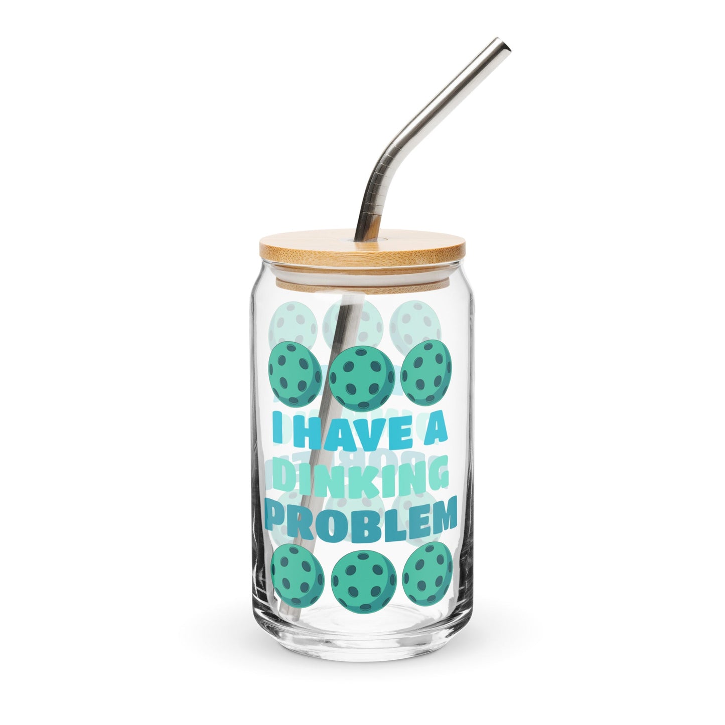 Pickleball I Have A Dinking Problem Can - Shaped Glass - Can - Shaped Glass - Discovery Co.