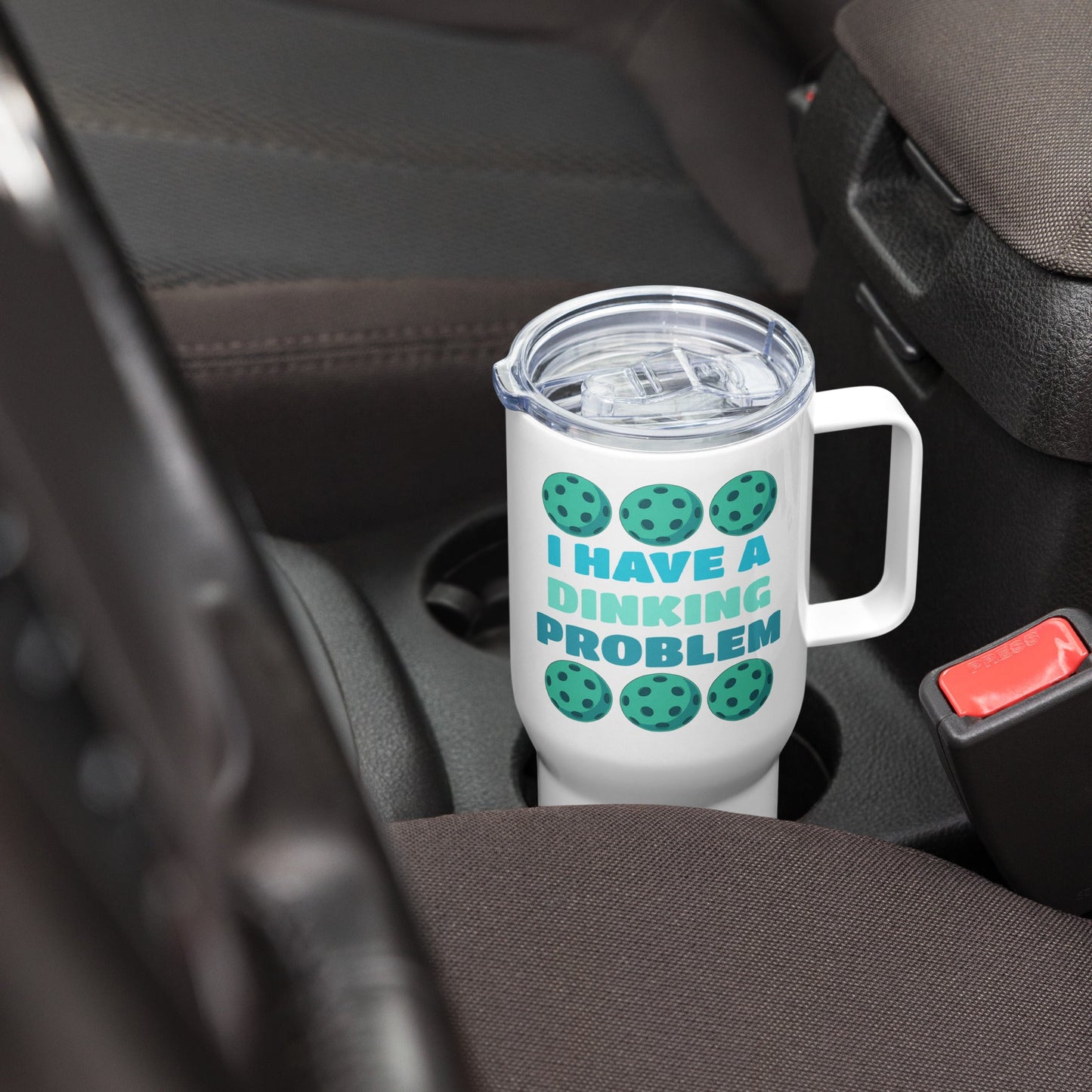 Pickleball "I Have A Dinking Problem" Travel Mug With Handle (25 oz and 40 oz) - Travel Mug - Discovery Co.
