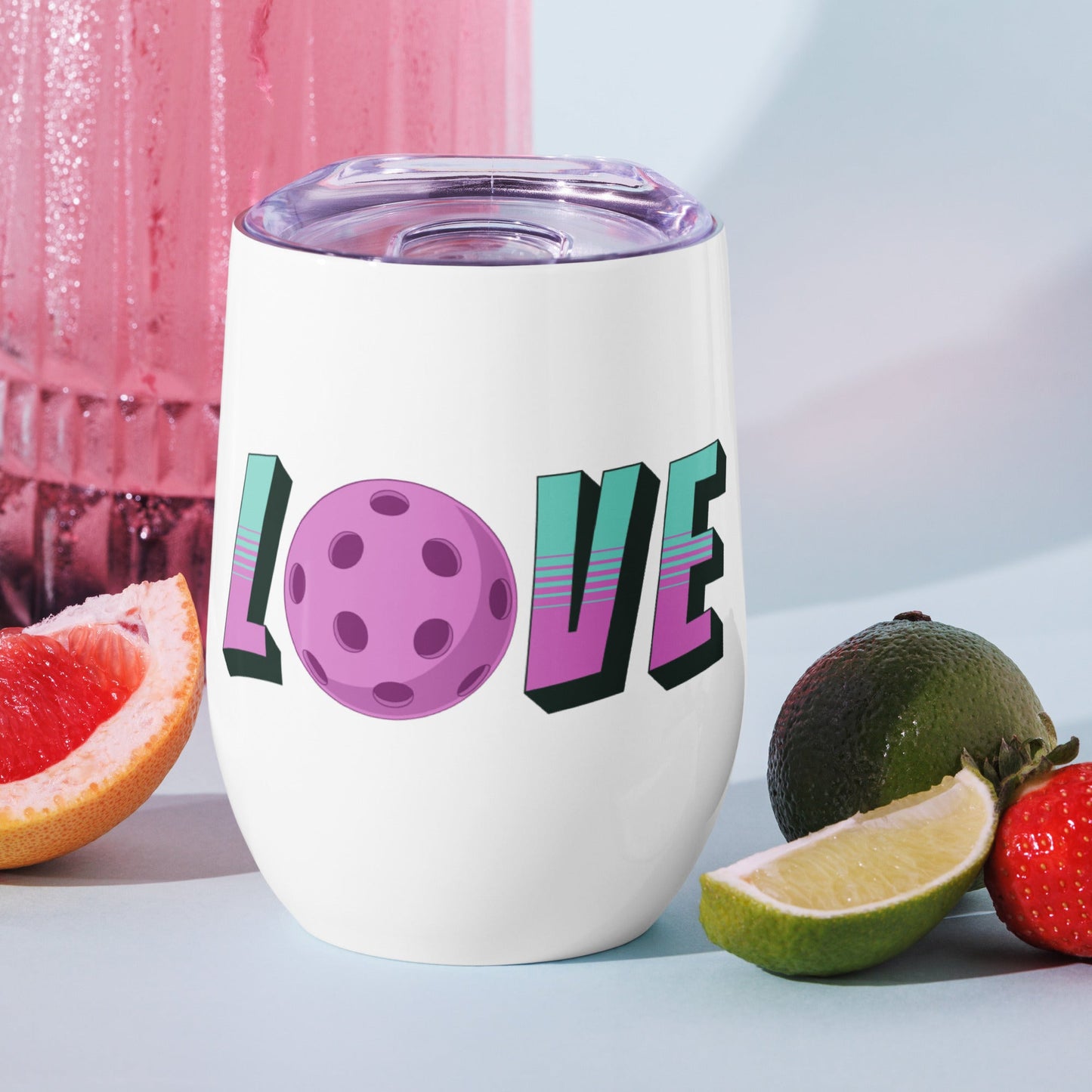 Pickleball Love Stainless Steel Wine Tumbler - Steel Tumbler - Discovery Co.