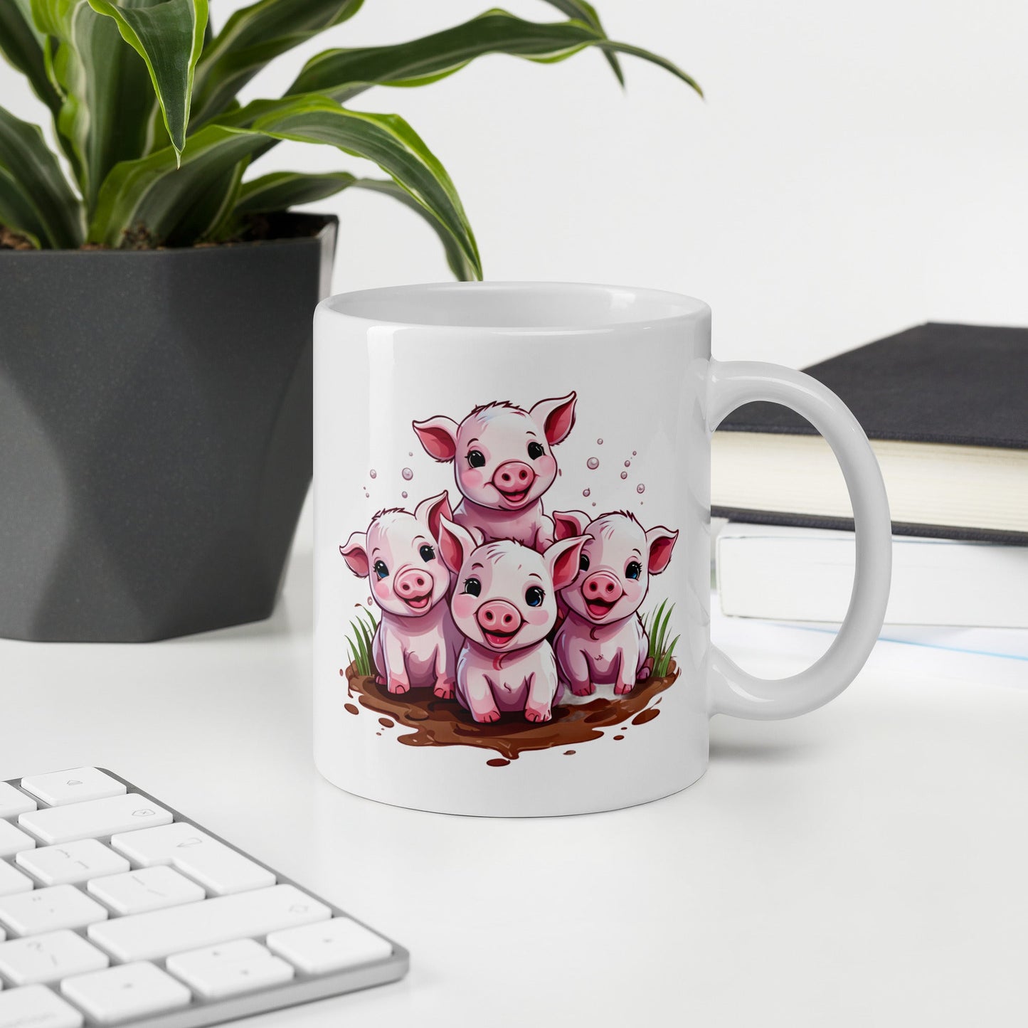 Piglets White Glossy Mug (11 oz, 15 oz, 20 oz) - Mugs - Discovery Co.