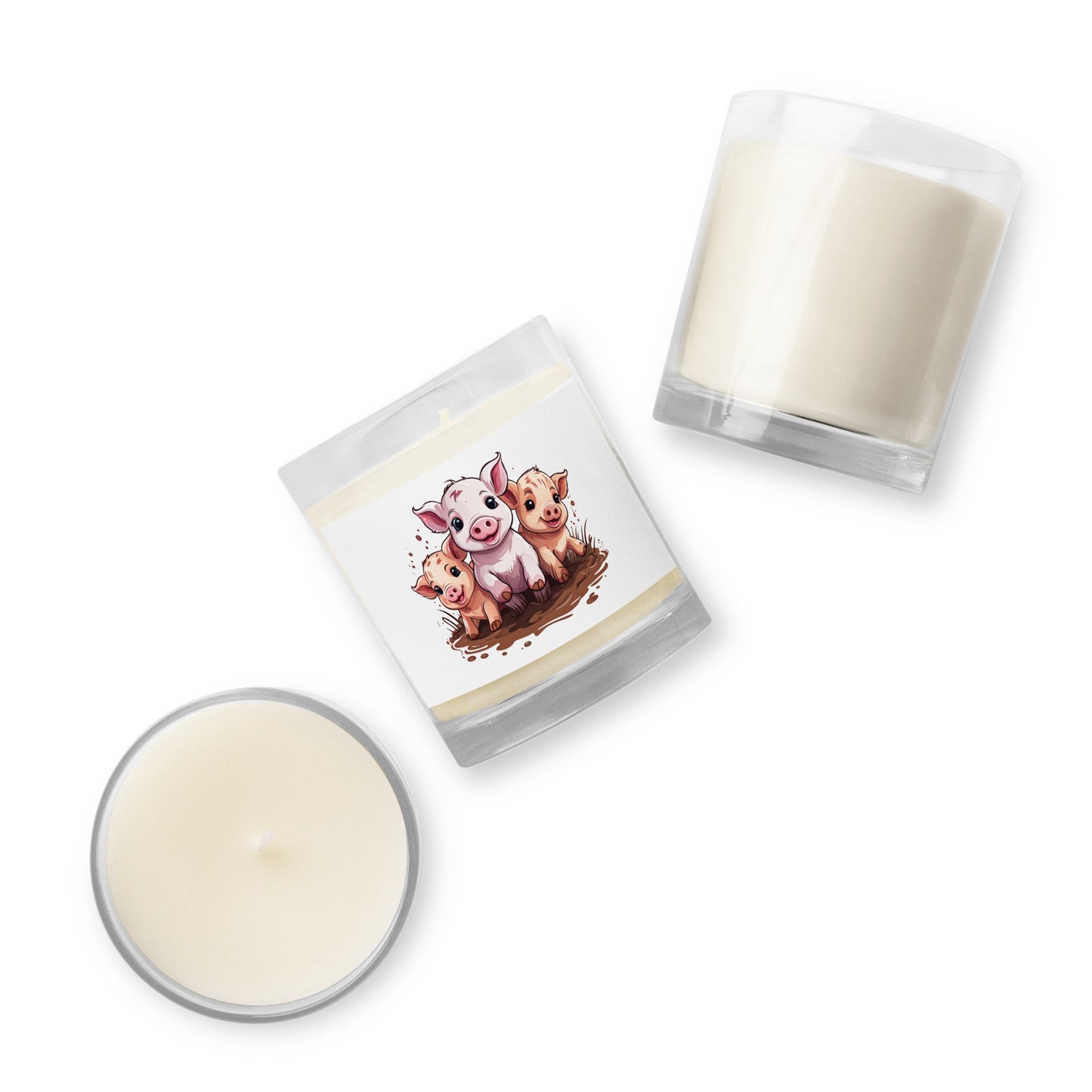 Pigs Glass Jar Soy Wax Candle - Candles - Discovery Co.