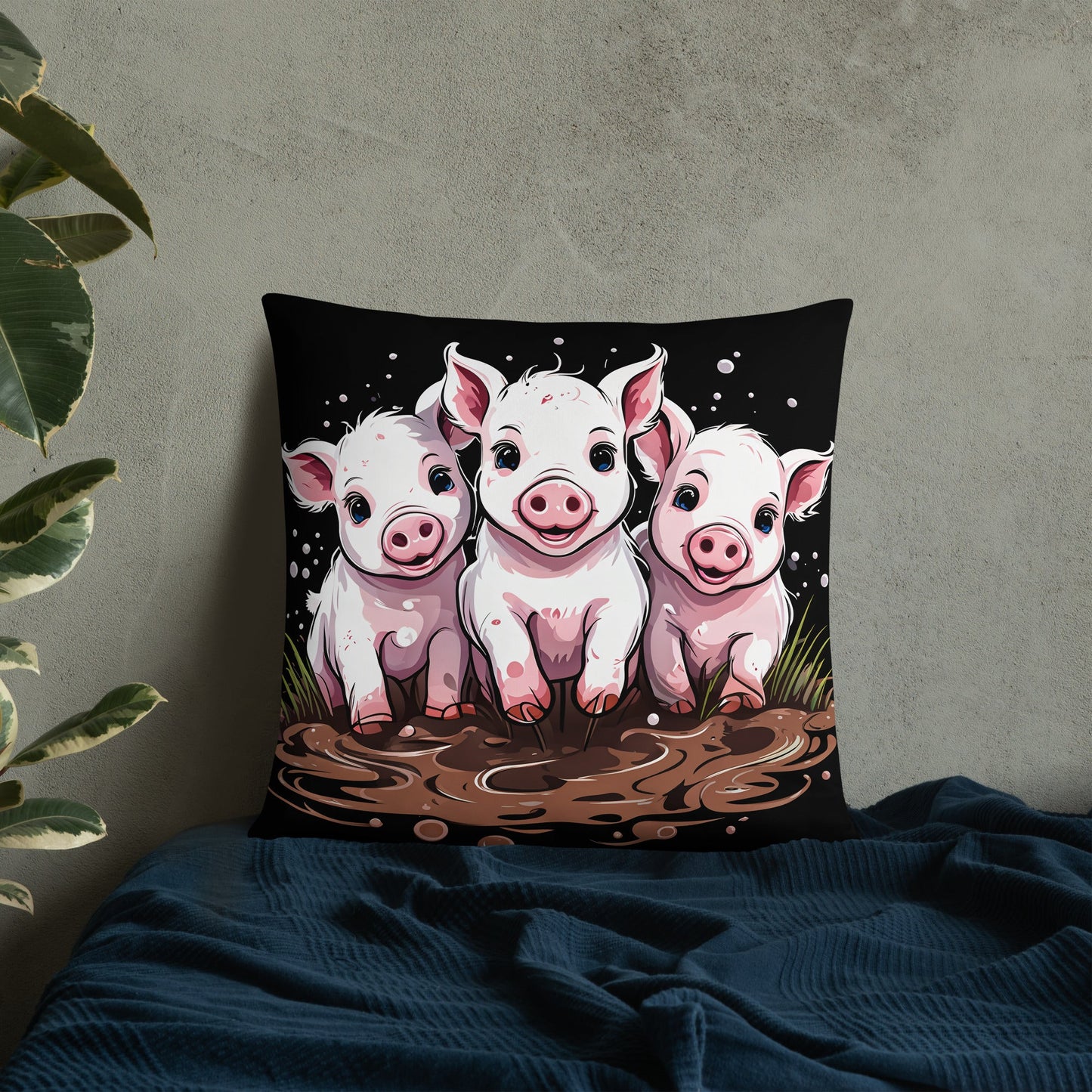 Pigs In The Mud Basic Pillow - Pillows - Discovery Co.