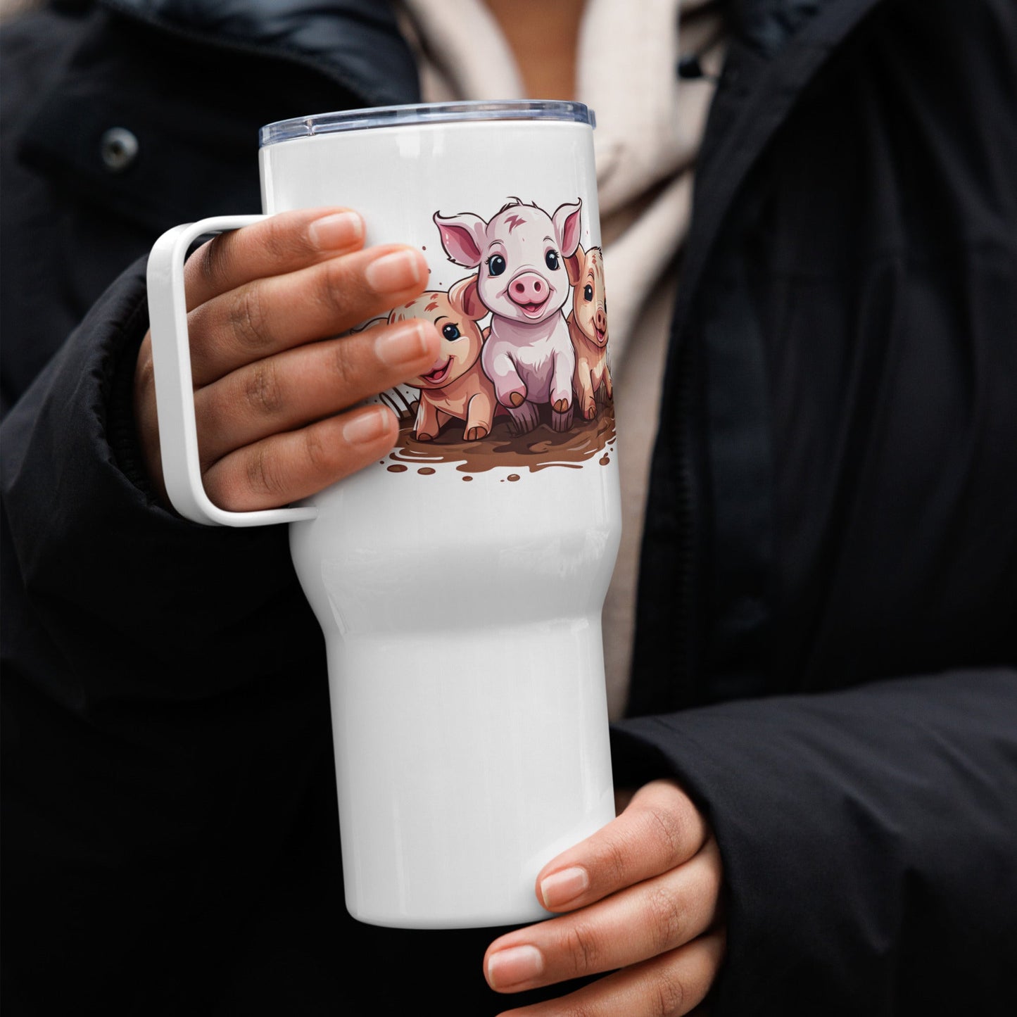 Pigs Stainless Steel Travel Mug (25 oz and 40 oz) - Travel Mug - Discovery Co.