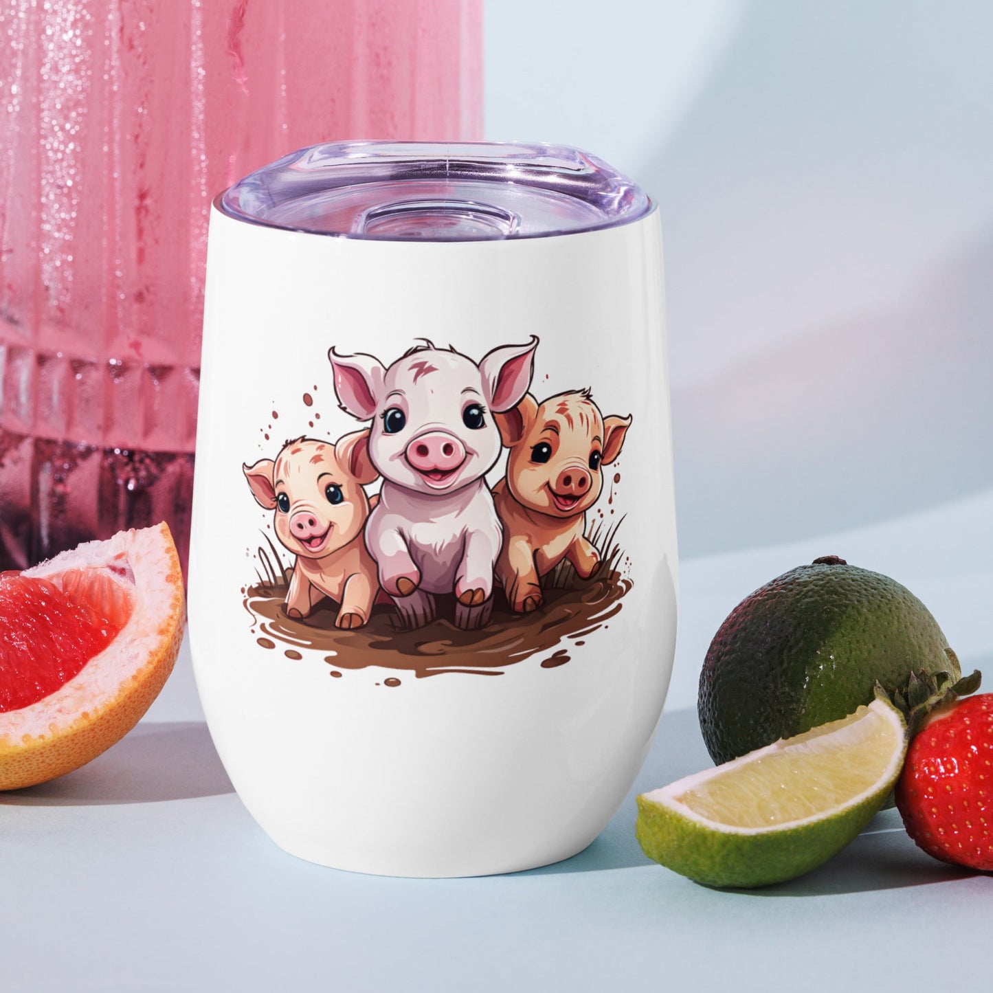 Pigs Stainless Steel Wine Tumbler - Tumblers - Discovery Co.