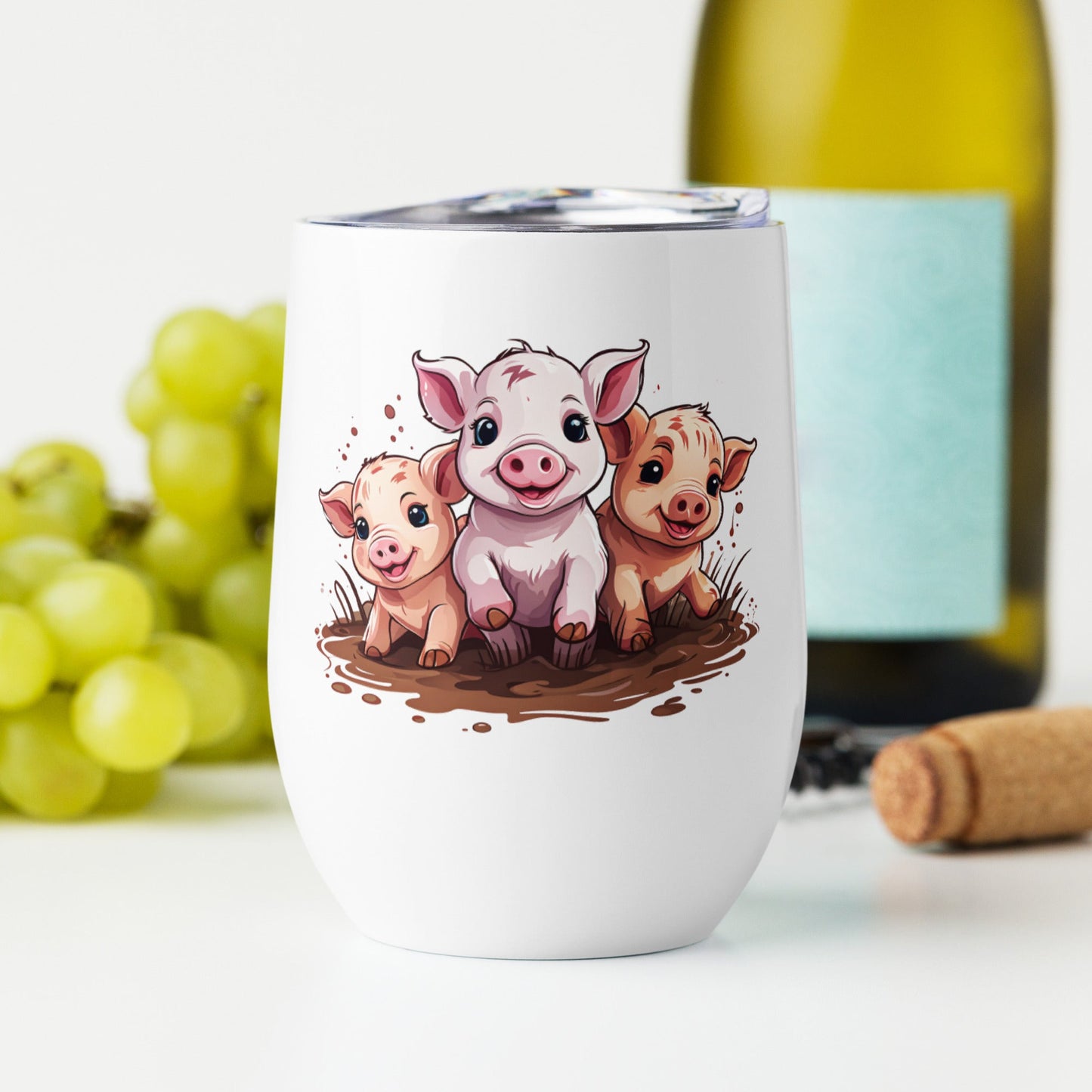 Pigs Stainless Steel Wine Tumbler - Tumblers - Discovery Co.
