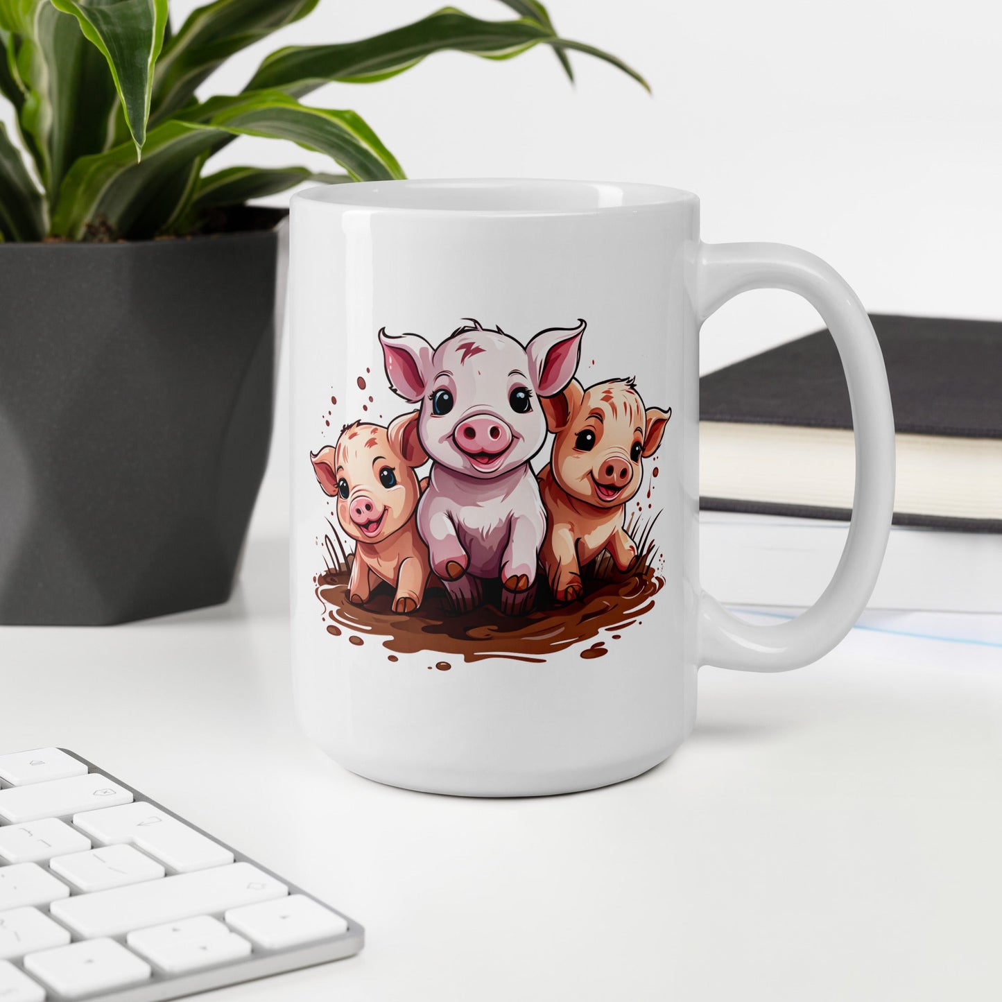 Pigs White Glossy Mug (11 oz, 15 oz, 20 oz) - Mugs - Discovery Co.
