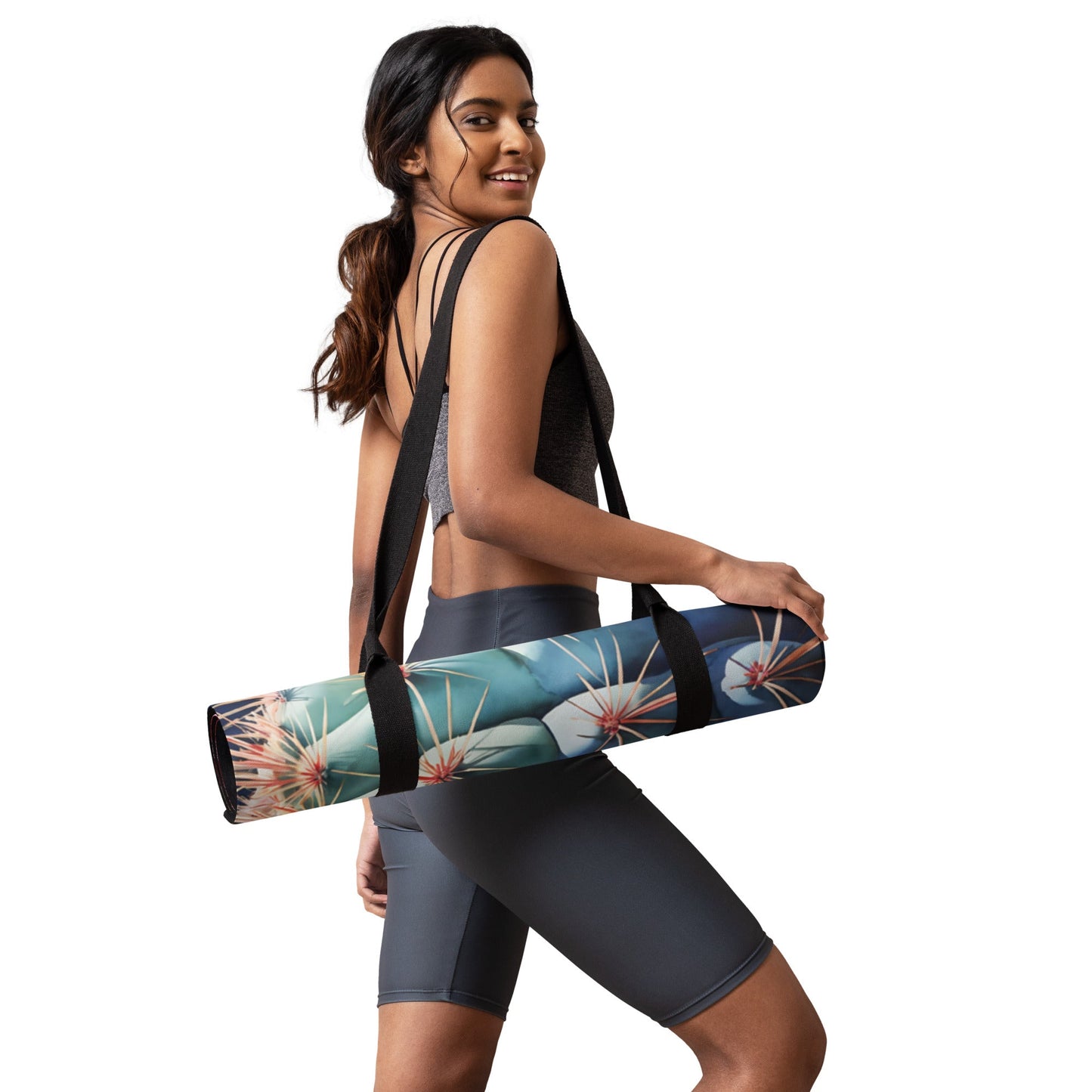 Pink Cactus Bloom Yoga Mat - Yoga Mat - Discovery Co.