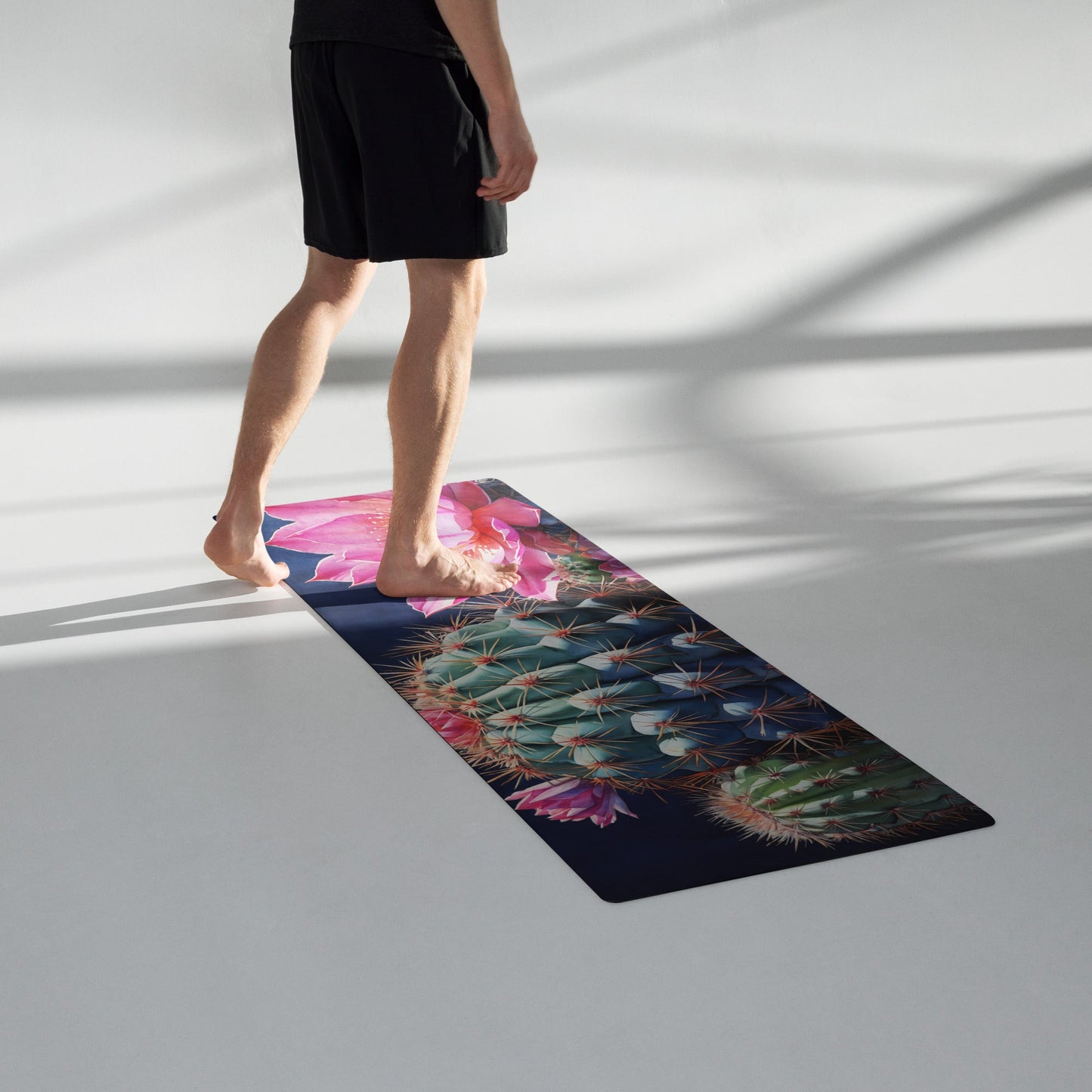 Pink Cactus Bloom Yoga Mat - Yoga Mat - Discovery Co.