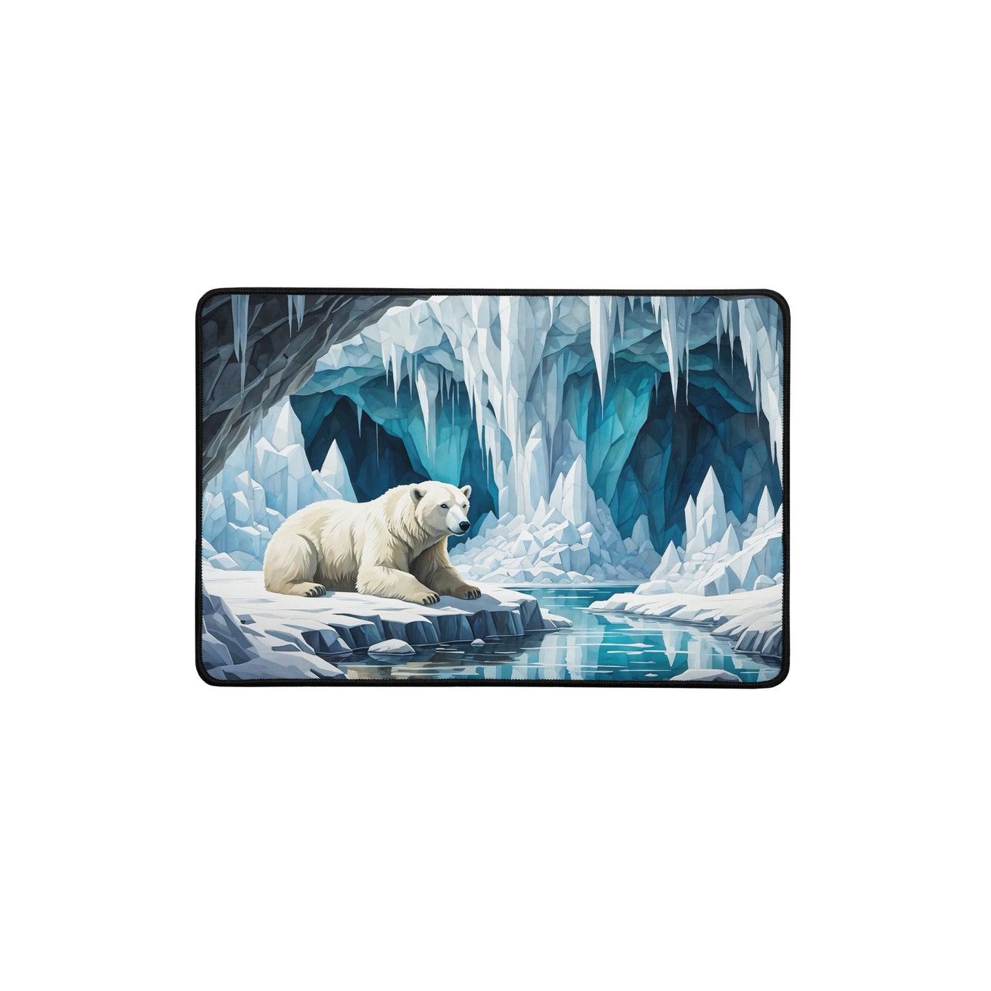 Polar Bear In A Cave Desk Mat - Mouse Pads - Discovery Co.