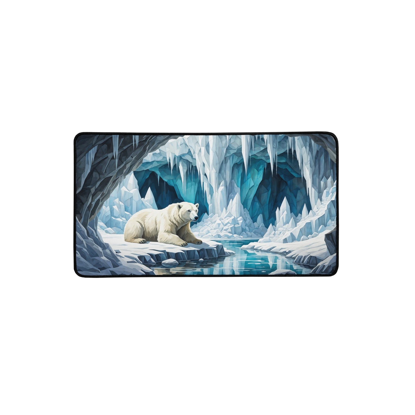 Polar Bear In A Cave Desk Mat - Mouse Pads - Discovery Co.