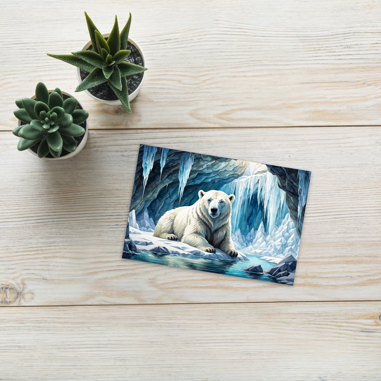 Polar Bear In A Cave Standard Postcard - Post Cards - Discovery Co.