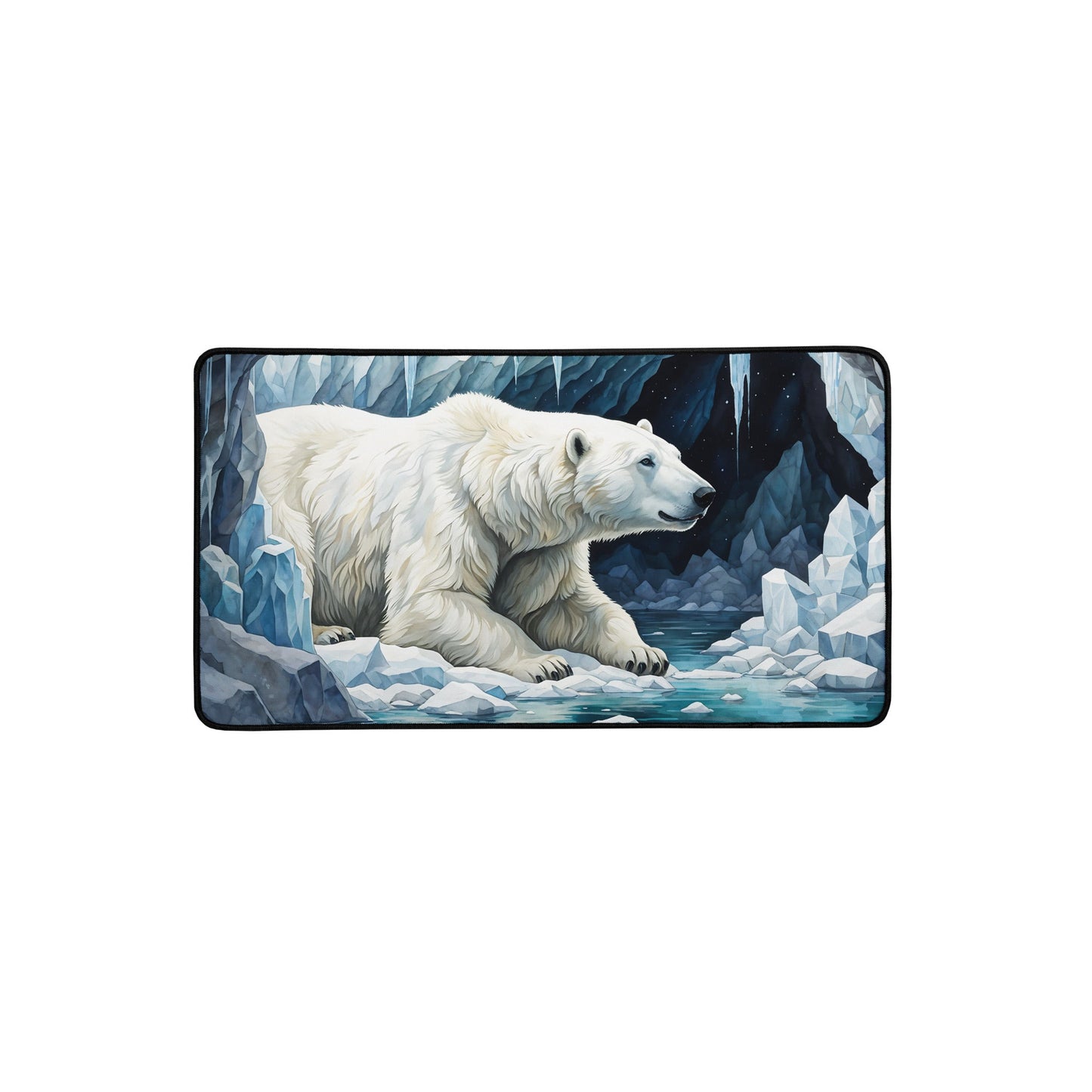 Polar Bear In Cave Desk Mat - Mouse Pads - Discovery Co.