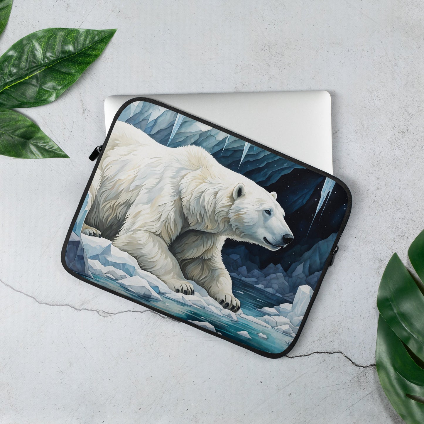 Polar Bear In Cave II Laptop Sleeve - Laptop Cases - Discovery Co.