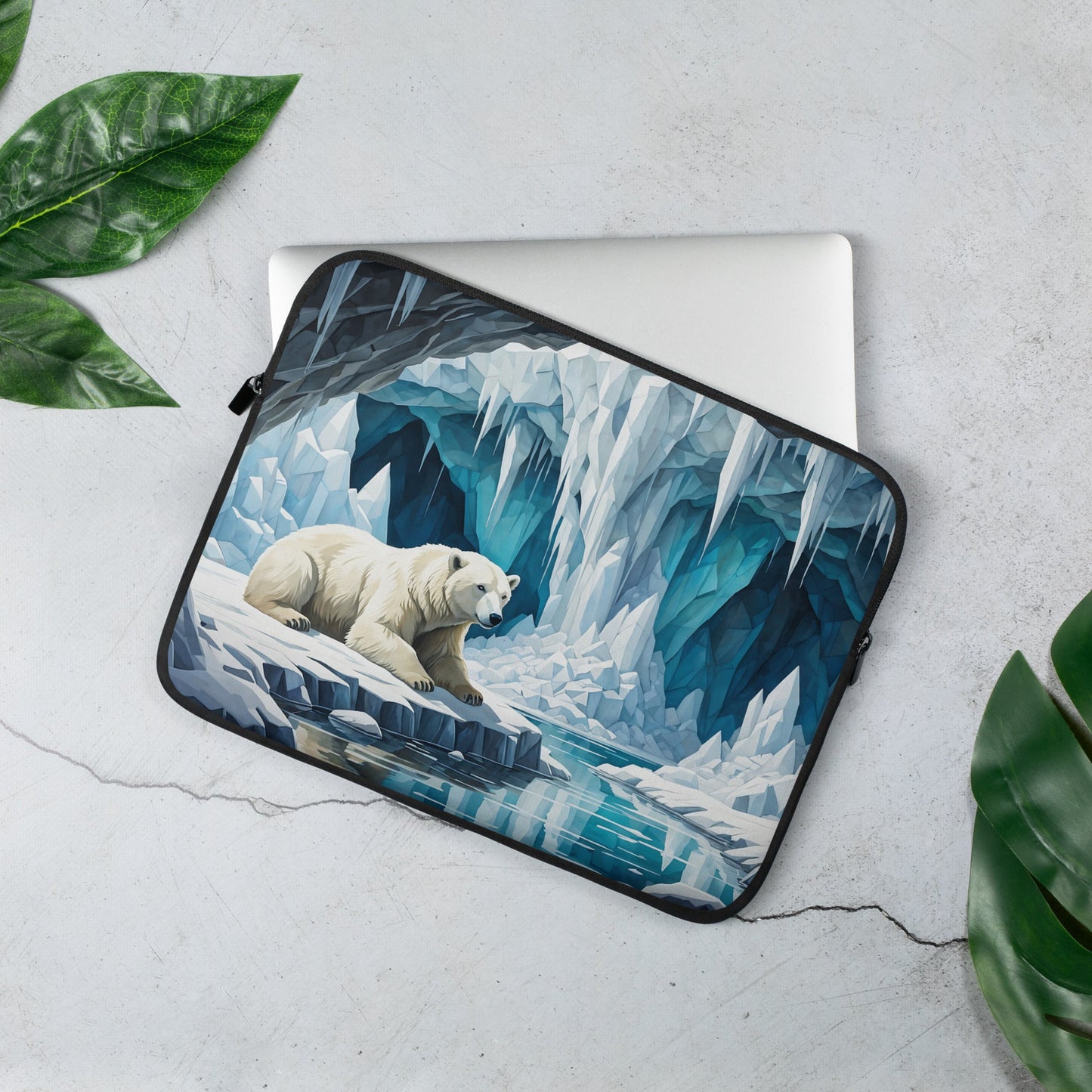 Polar Bear In Cave III Laptop Sleeve - Laptop Cases - Discovery Co.
