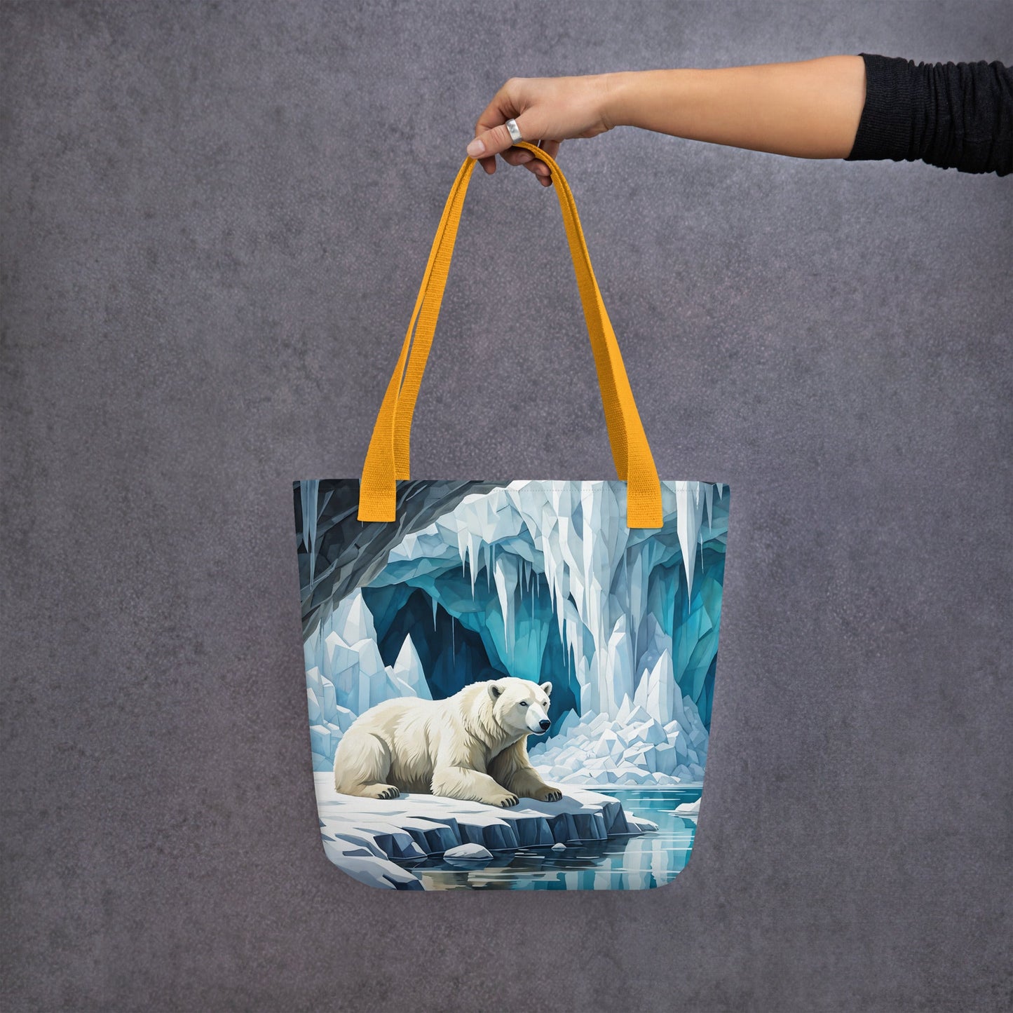 Polar Bear In The Cave III Tote Bag - Tote Bags - Discovery Co.
