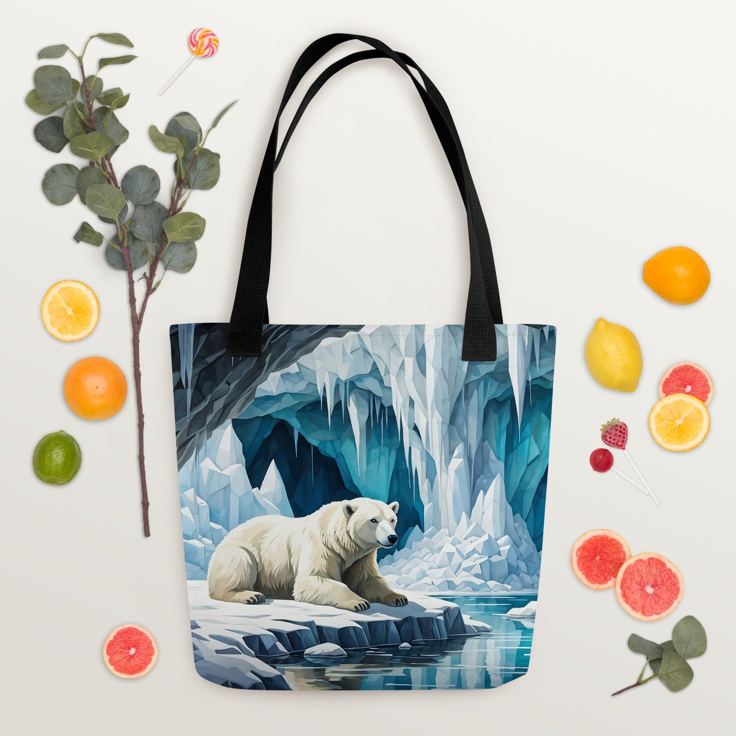 Polar Bear In The Cave III Tote Bag - Tote Bags - Discovery Co.