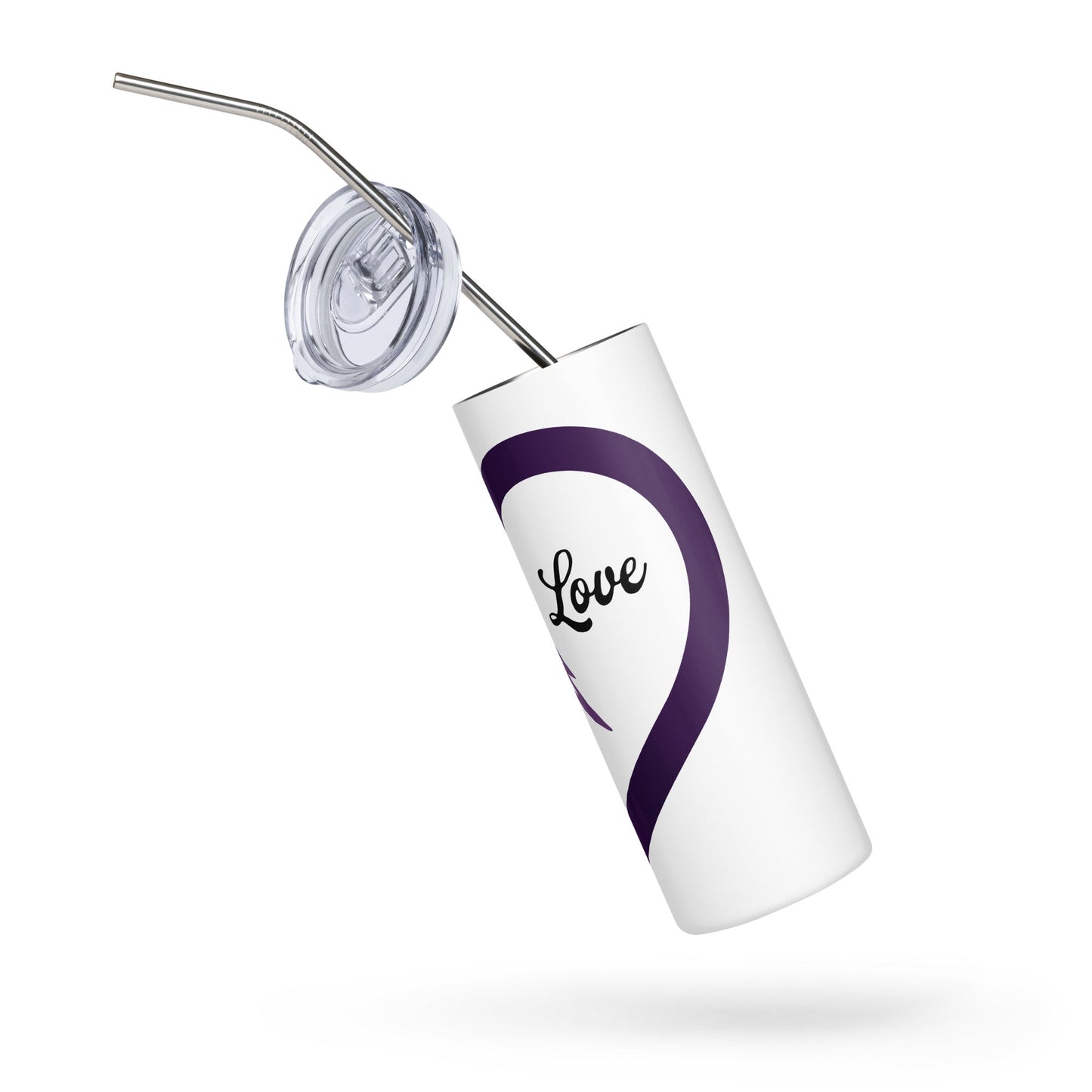 Purple Bird Heartbeat Stainless Steel Tumbler - Steel Tumbler - Discovery Co.