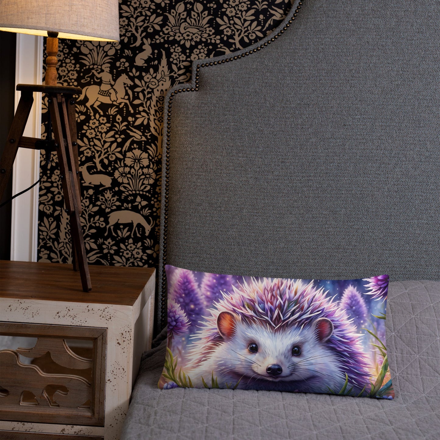 Purple Hedgehog Basic Pillow - Pillows - Discovery Co.