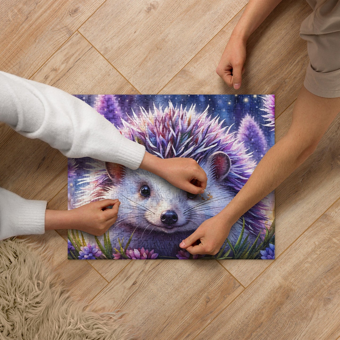 Purple Hedgehog Jigsaw Puzzle - Puzzle - Discovery Co.