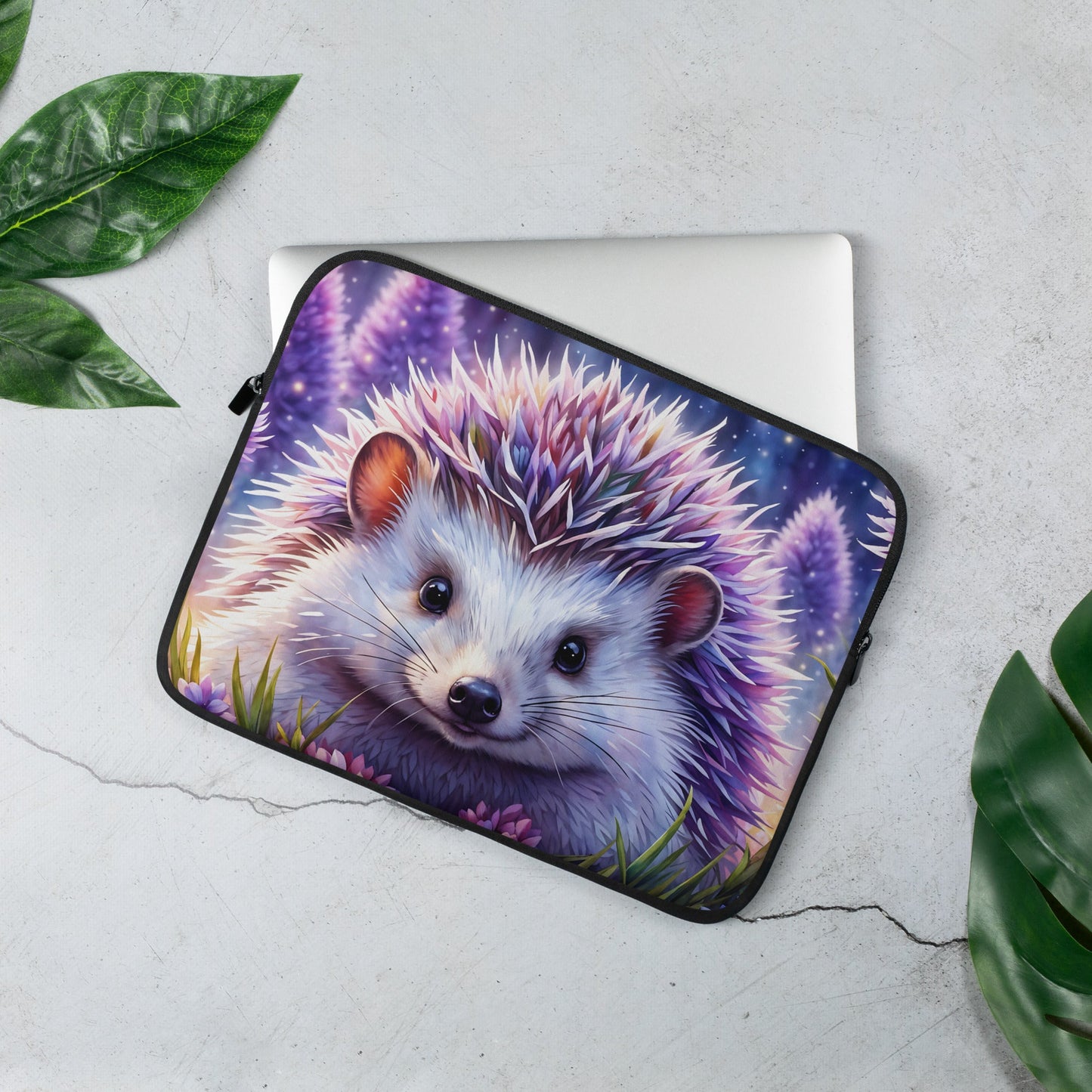 Purple Hedgehog Laptop Sleeve - Laptop Cases - Discovery Co.