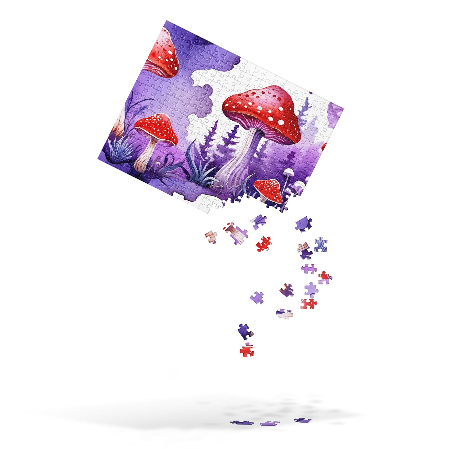 Purple Watercolor Mushroom Jigsaw Puzzle - Puzzle - Discovery Co.