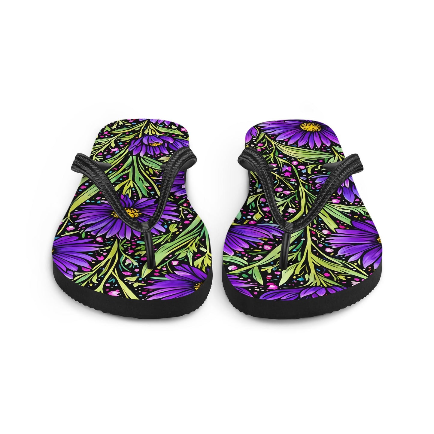 Purple Wildflowers Flip - Flops - Footwear - Discovery Co.