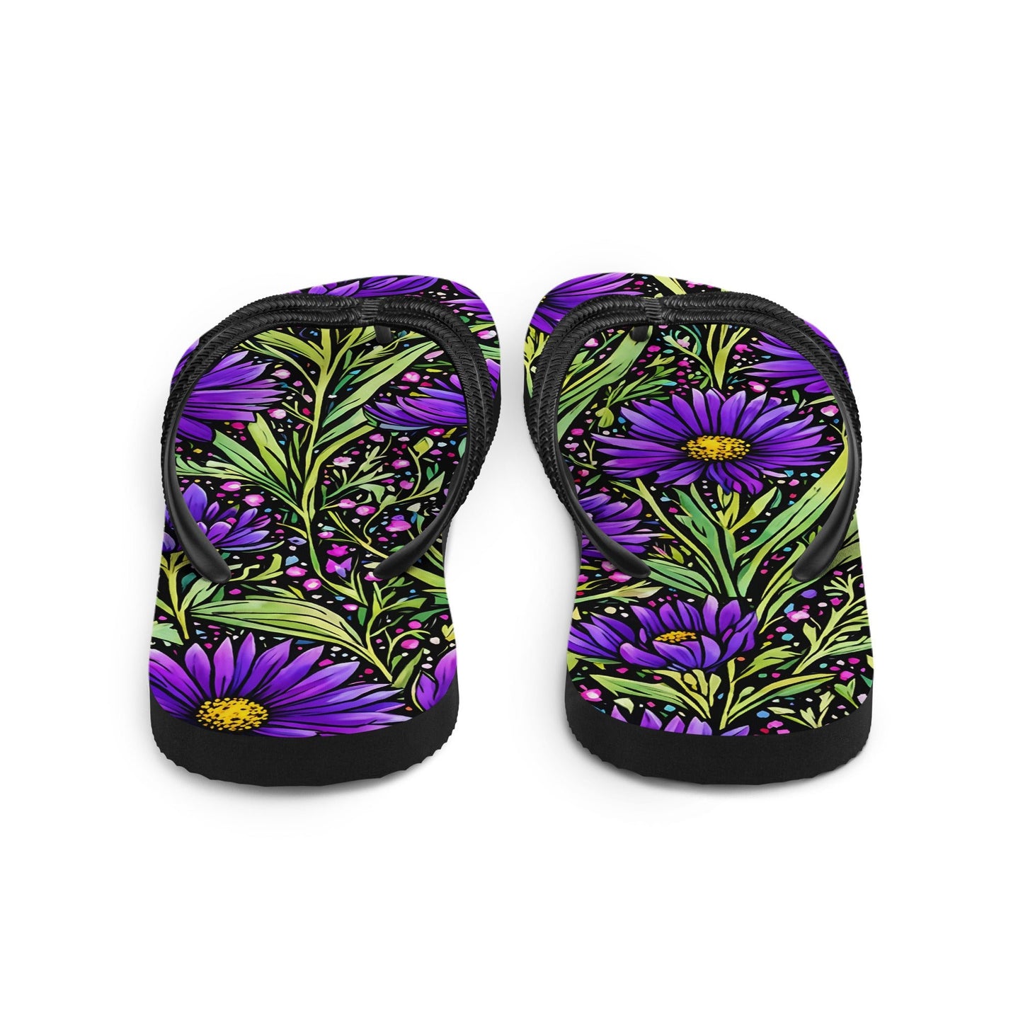 Purple Wildflowers Flip - Flops - Footwear - Discovery Co.