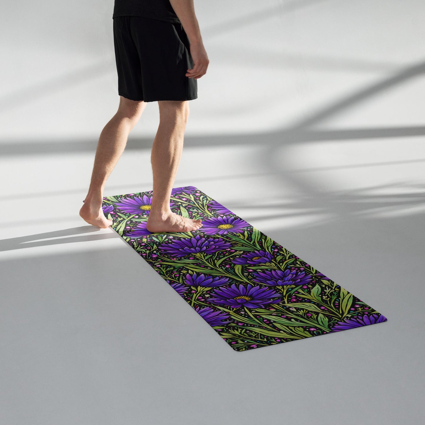 Purple Wildflowers II Yoga Mat - Yoga Mat - Discovery Co.