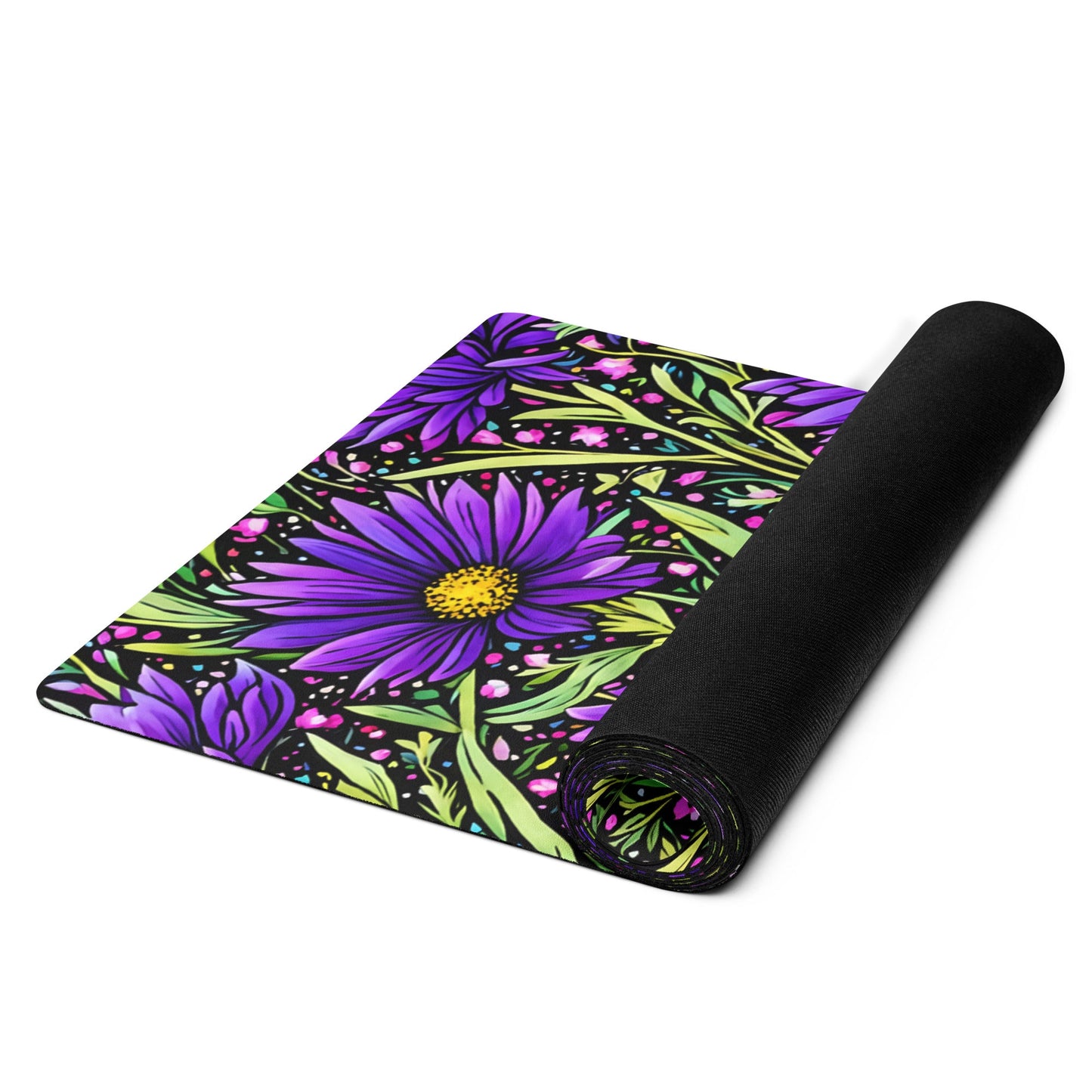 Purple Wildflowers II Yoga Mat - Yoga Mat - Discovery Co.