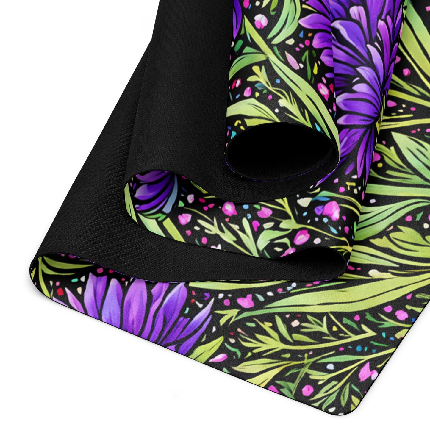 Purple Wildflowers II Yoga Mat - Yoga Mat - Discovery Co.