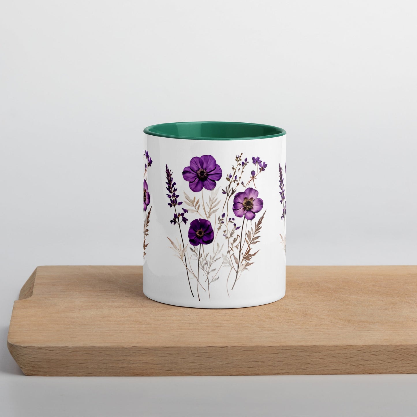 Purple Wildflowers Mug With Color Inside (11 oz and 15 oz) - Mugs - Discovery Co.