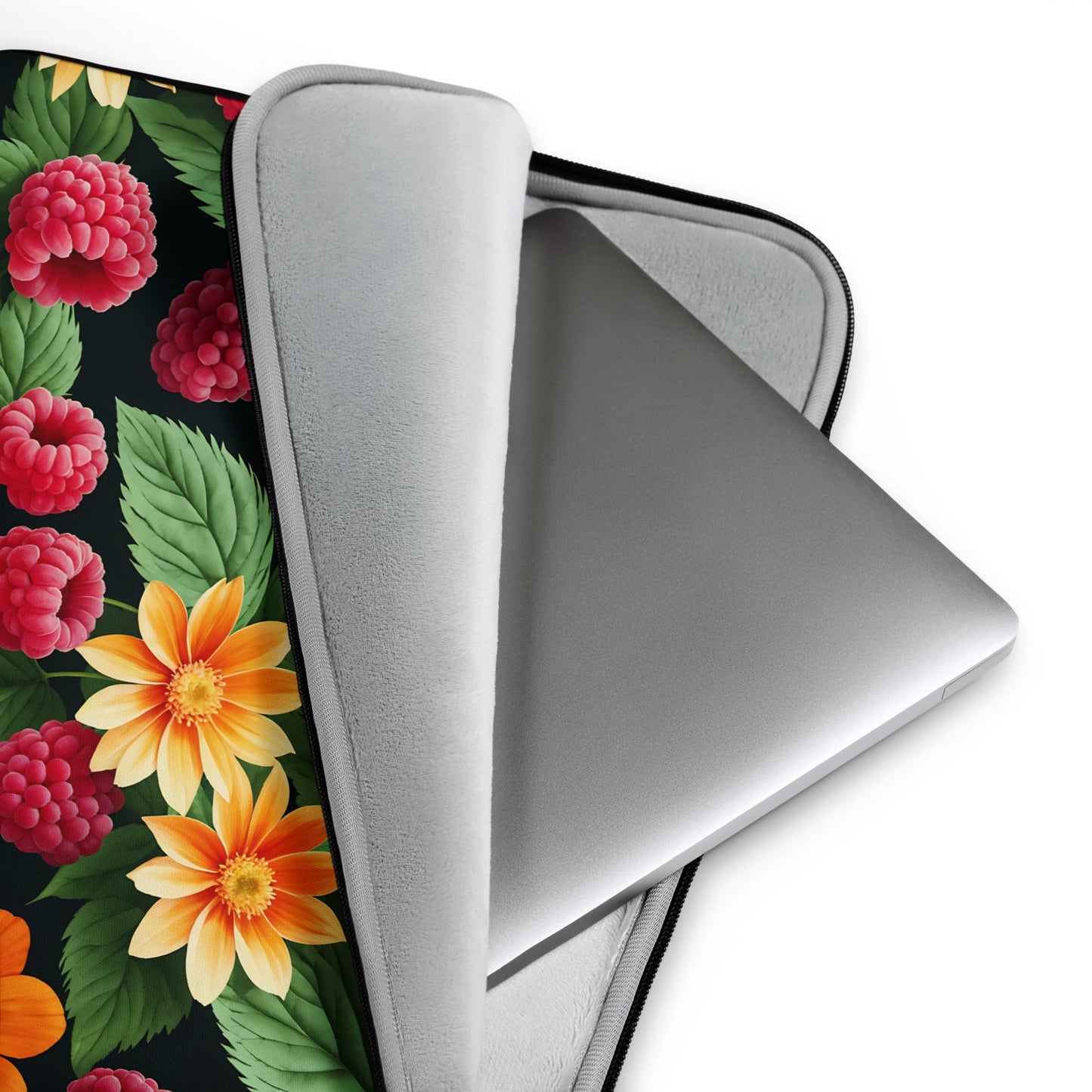 Raspberries And Orange Flowers Laptop Sleeve - Laptop Cases - Discovery Co.