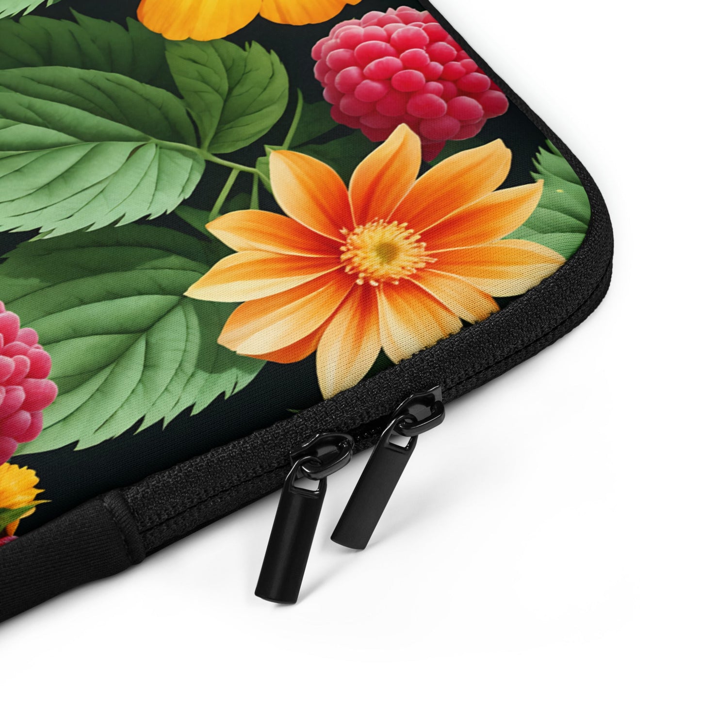 Raspberries And Orange Flowers Laptop Sleeve - Laptop Cases - Discovery Co.