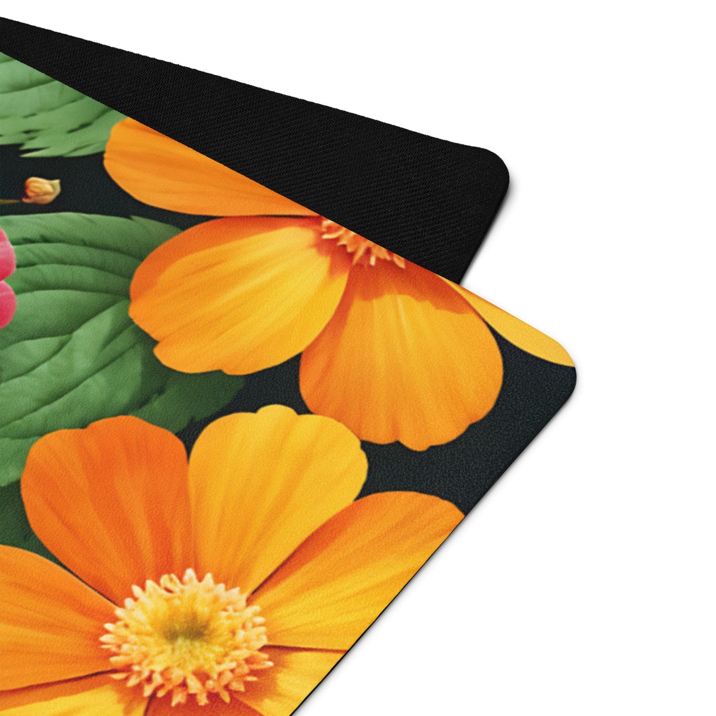 Raspberries And Orange Flowers Yoga Mat - Yoga Mat - Discovery Co.