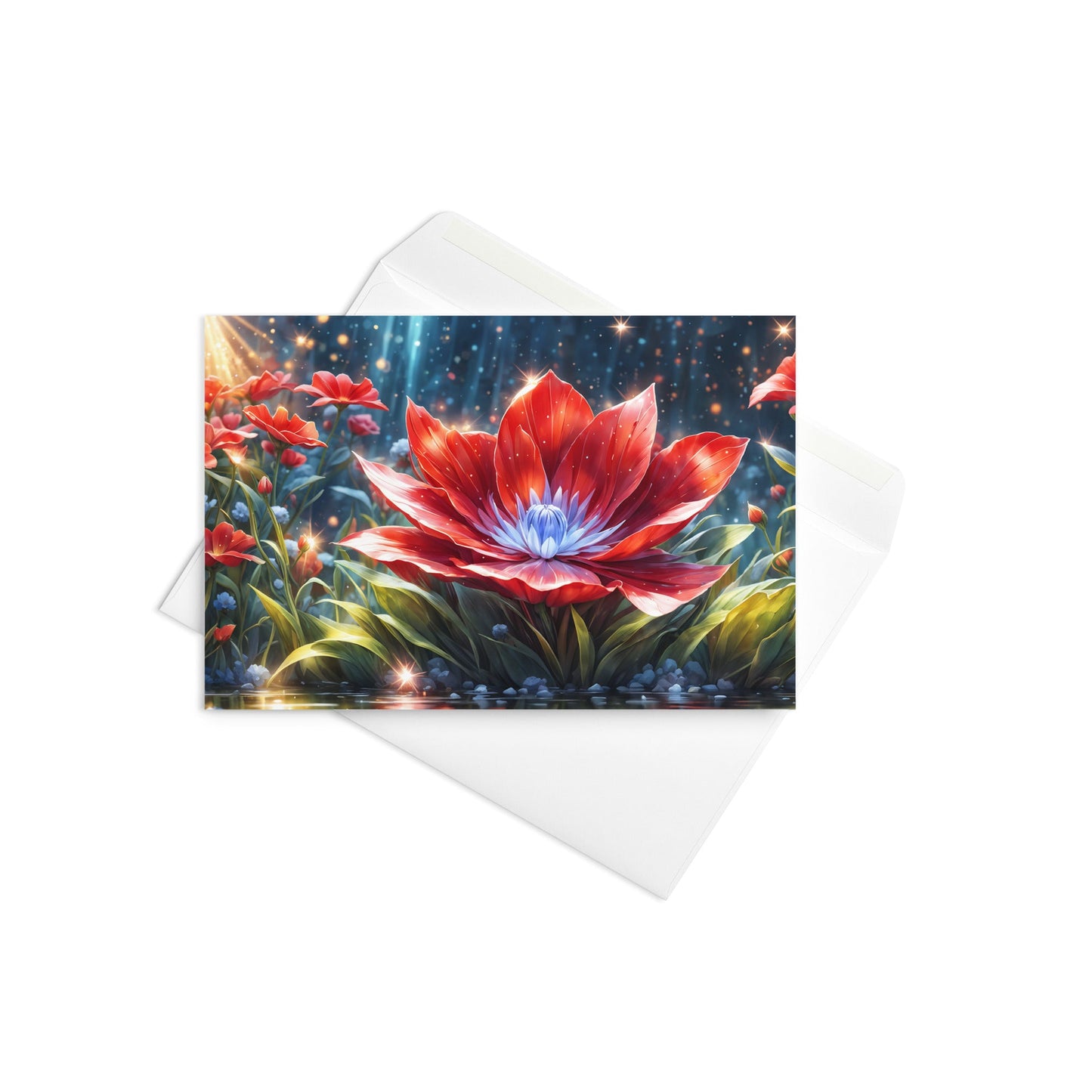 Red Flower Greeting Card - Greeting Card - Discovery Co.