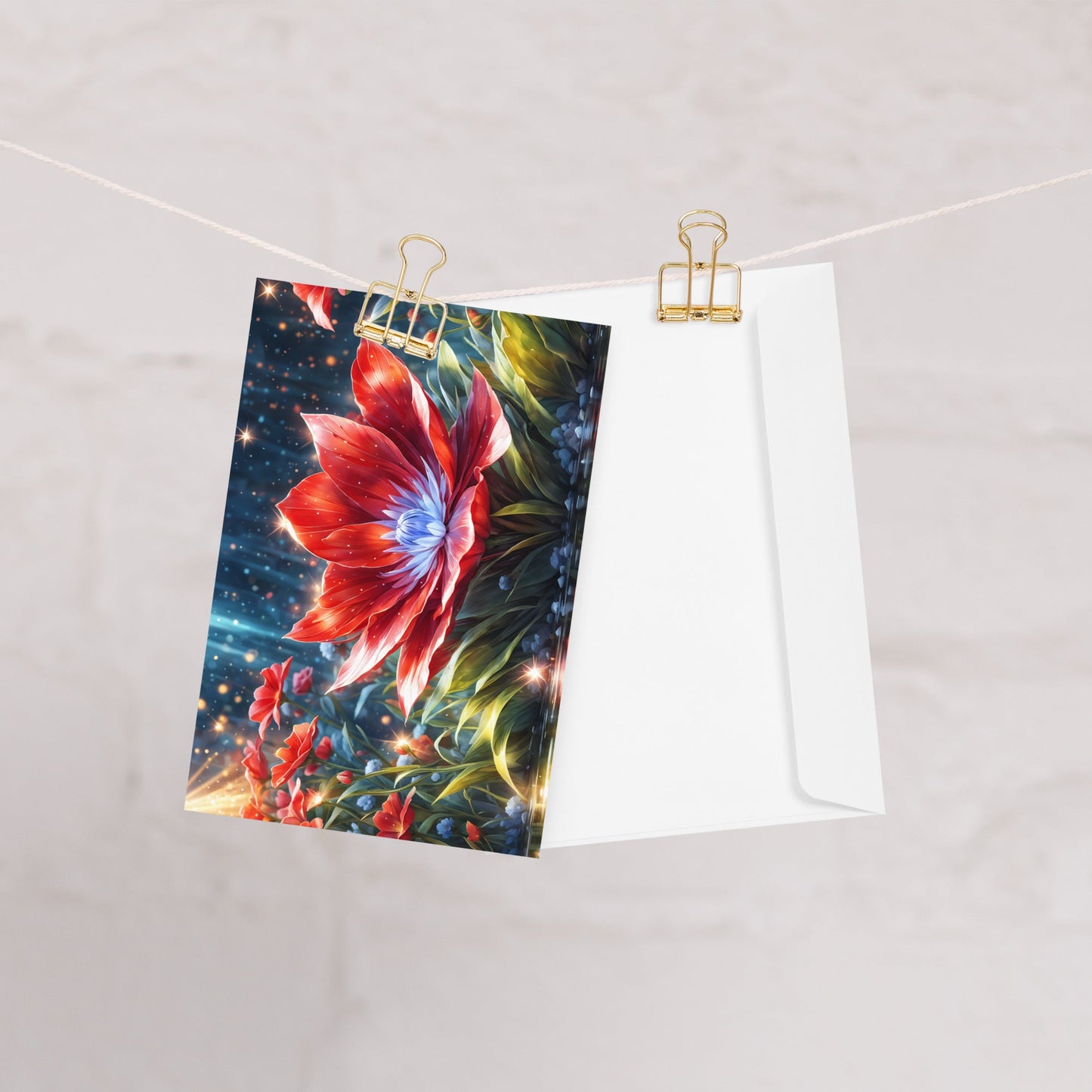 Red Flower Greeting Card - Greeting Card - Discovery Co.