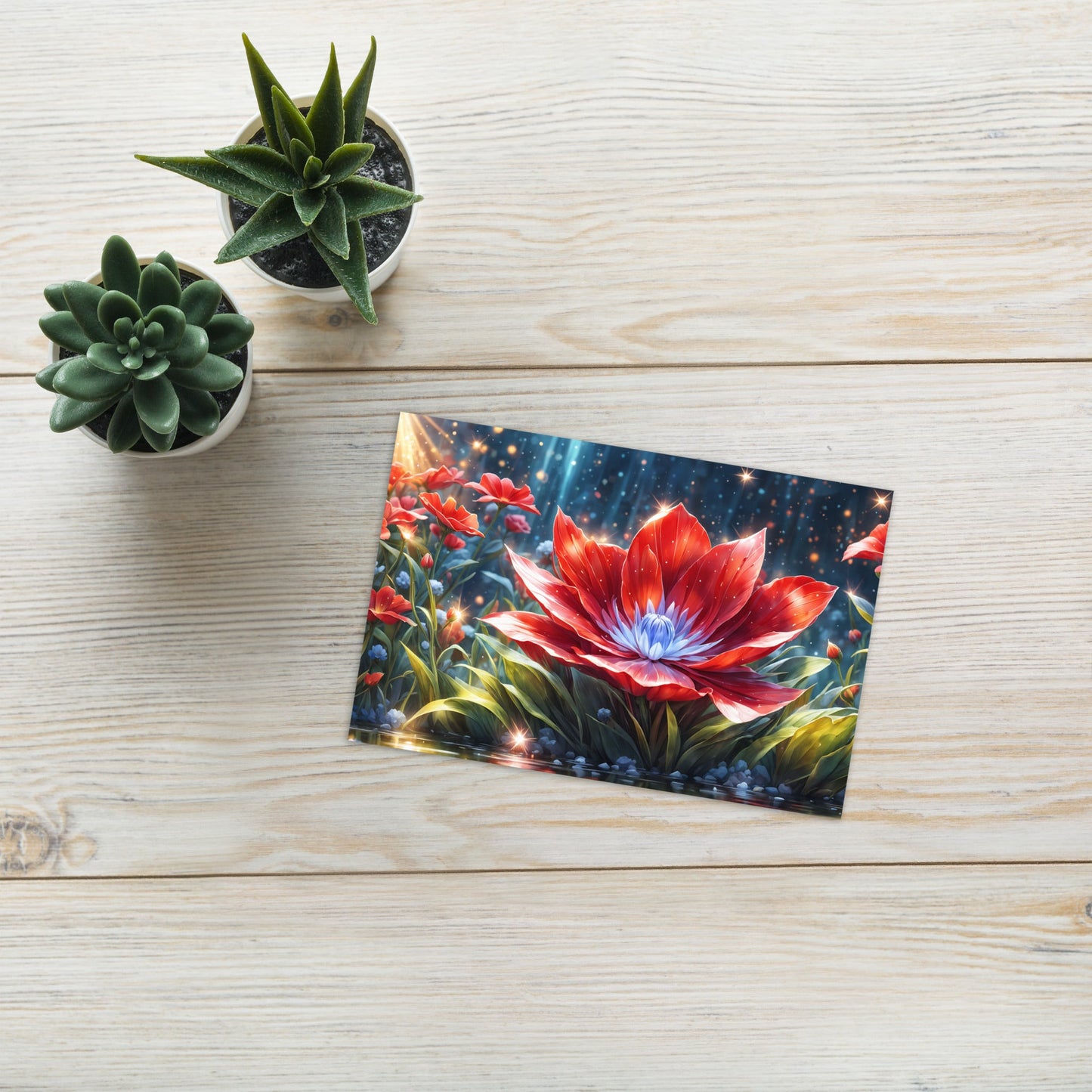 Red Flower Greeting Card - Greeting Card - Discovery Co.