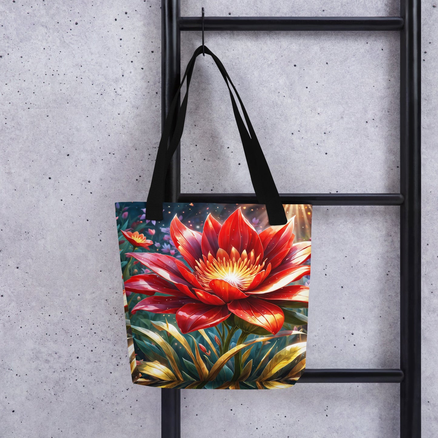 Red Flower Tote Bag - Tote Bags - Discovery Co.