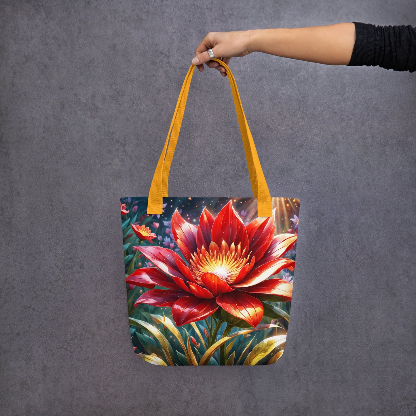 Red Flower Tote Bag - Tote Bags - Discovery Co.