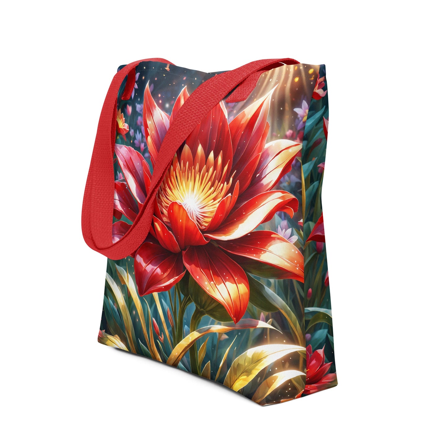 Red Flower Tote Bag - Tote Bags - Discovery Co.