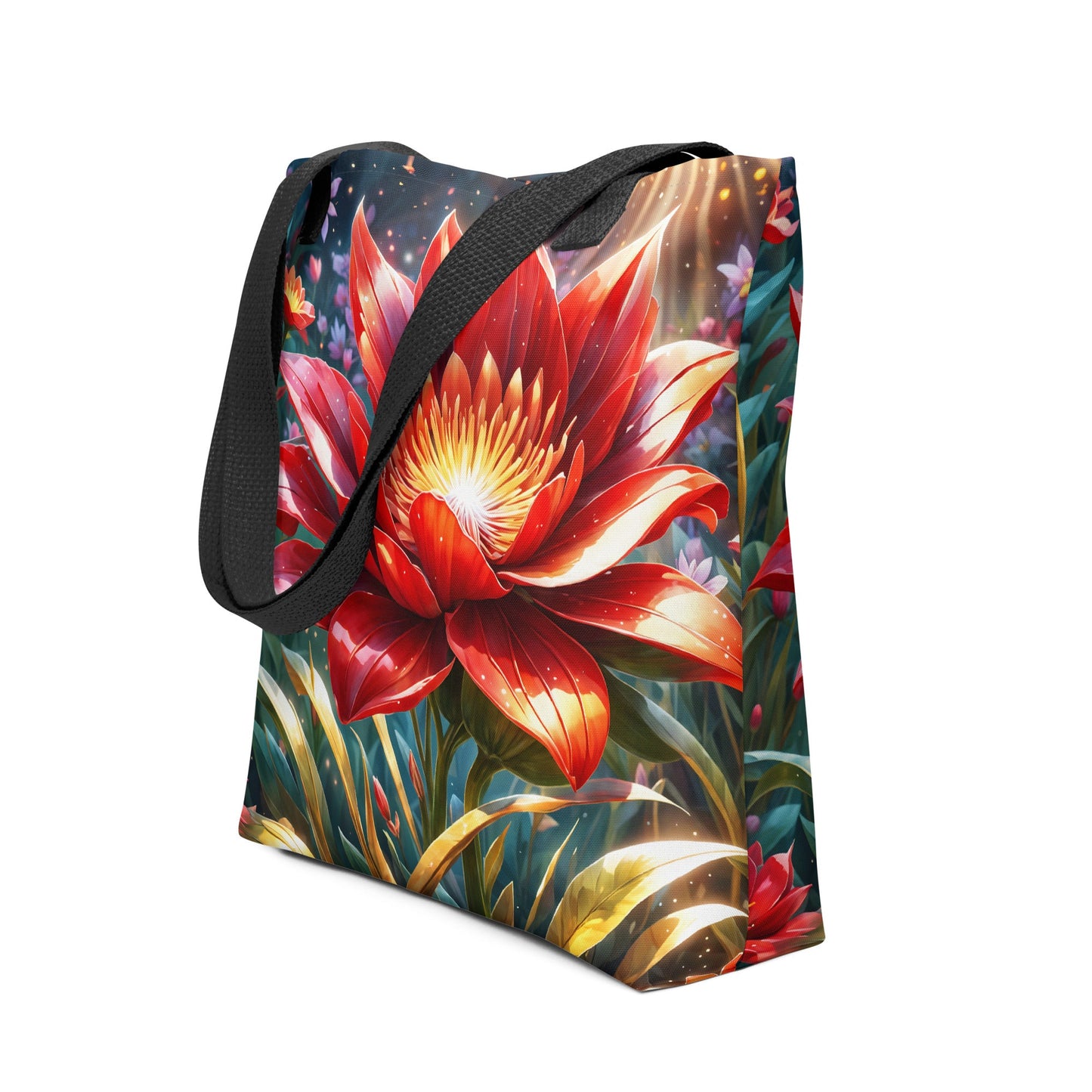 Red Flower Tote Bag - Tote Bags - Discovery Co.