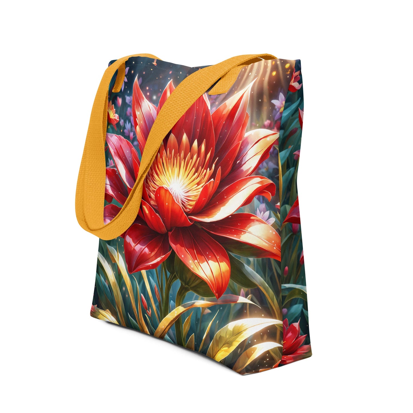 Red Flower Tote Bag - Tote Bags - Discovery Co.