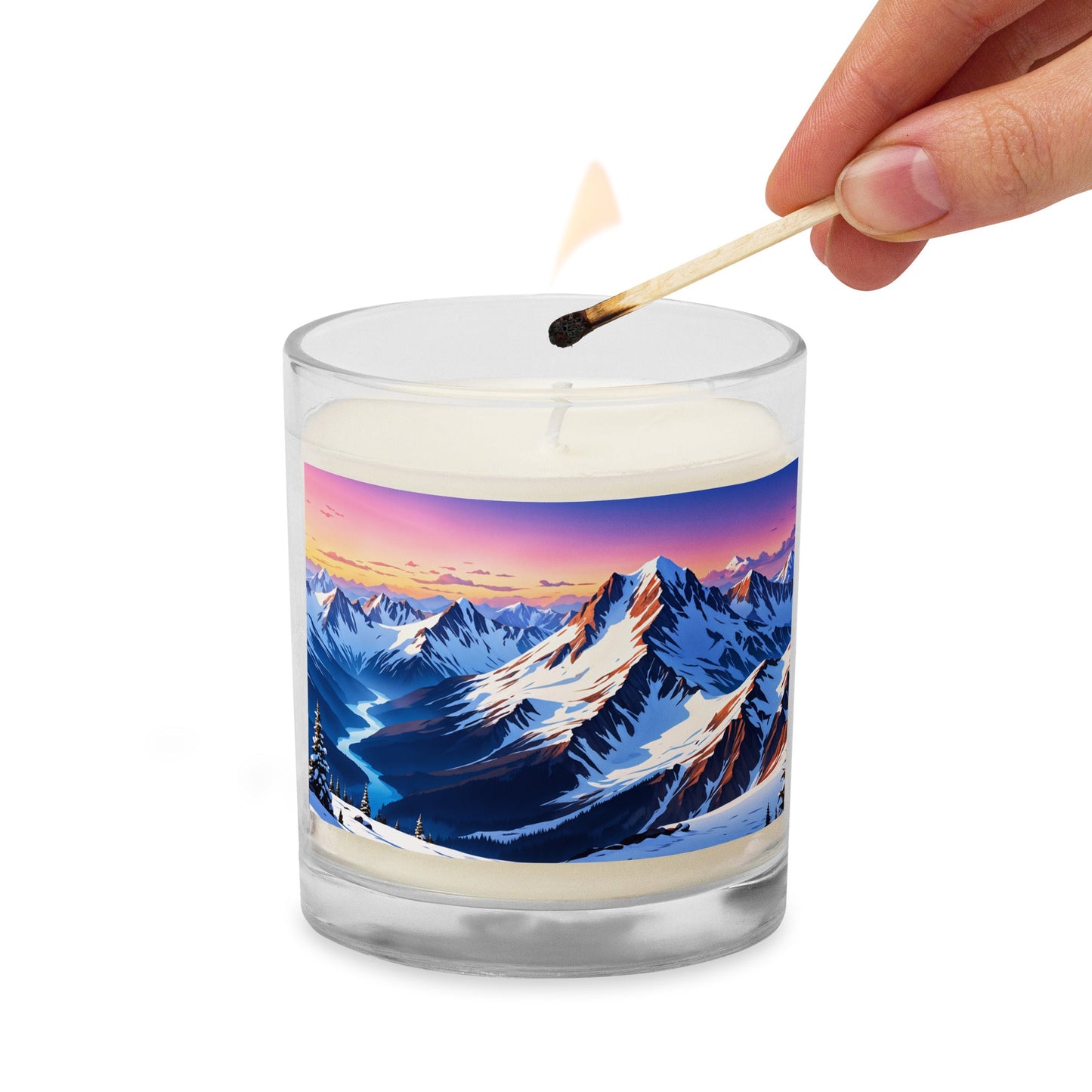 River Though The Mountains Glass Jar Soy Wax Candle - Candles - Discovery Co.