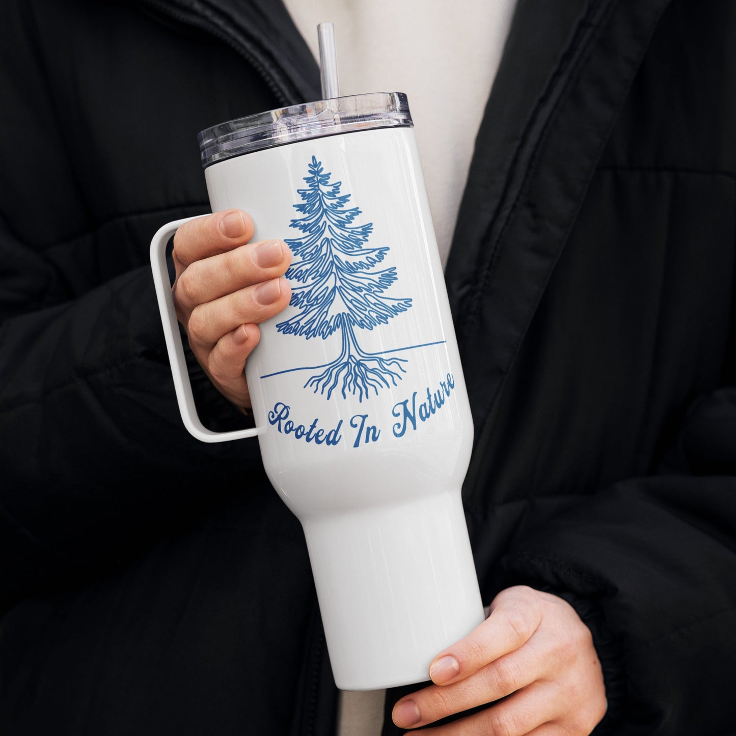 Rooted In Nature II Travel Mug With Handle (25 oz and 40 oz) - Travel Mug - Discovery Co.