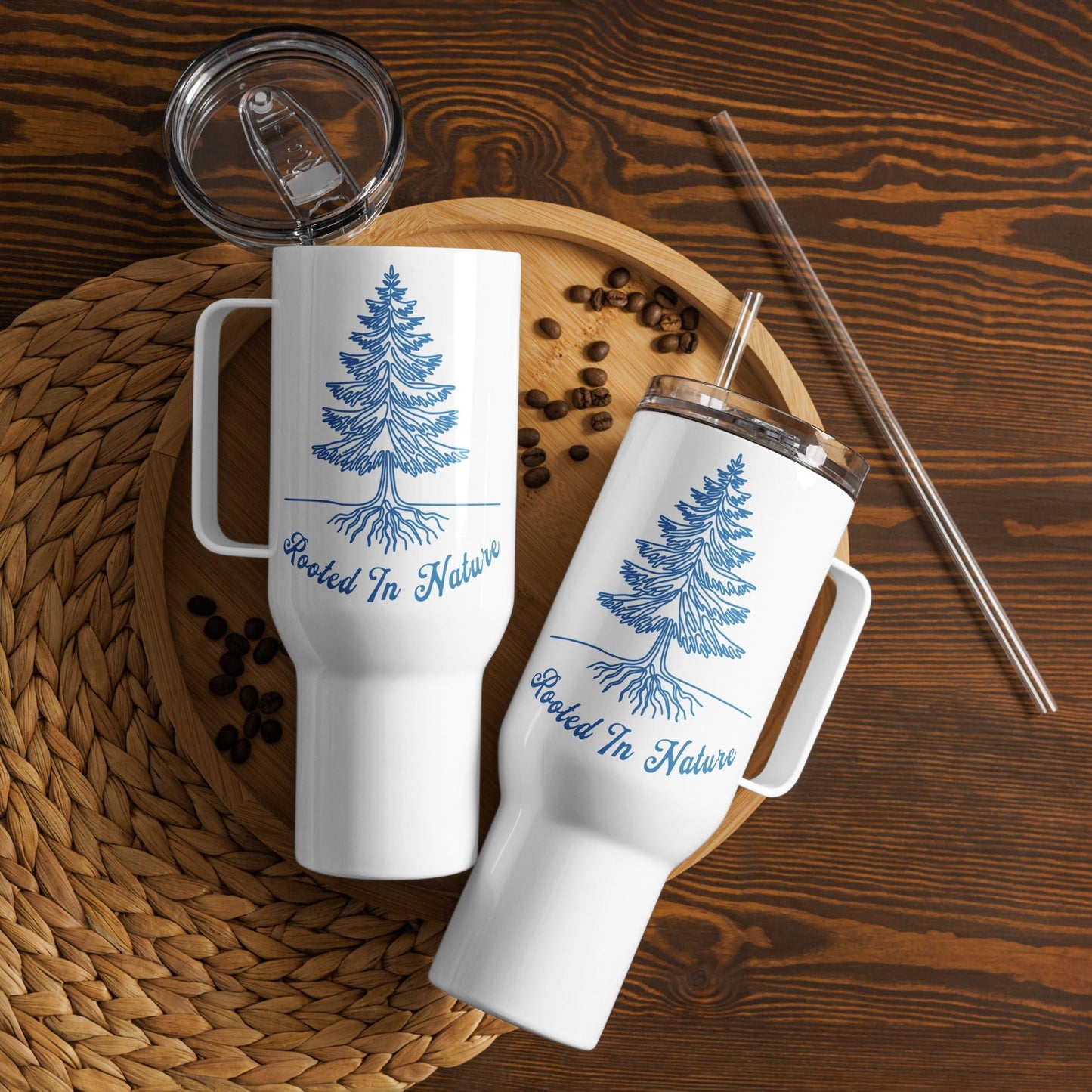 Rooted In Nature II Travel Mug With Handle (25 oz and 40 oz) - Travel Mug - Discovery Co.