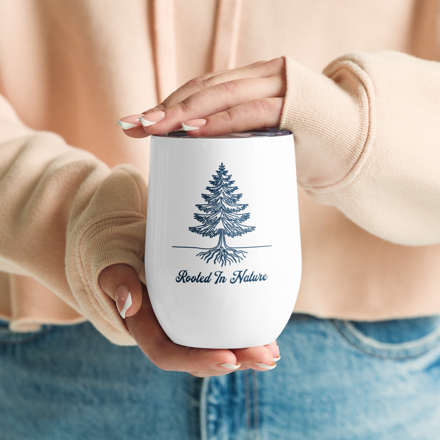 Rooted In Nature Stainless Steel Wine Tumbler - Steel Tumbler - Discovery Co.