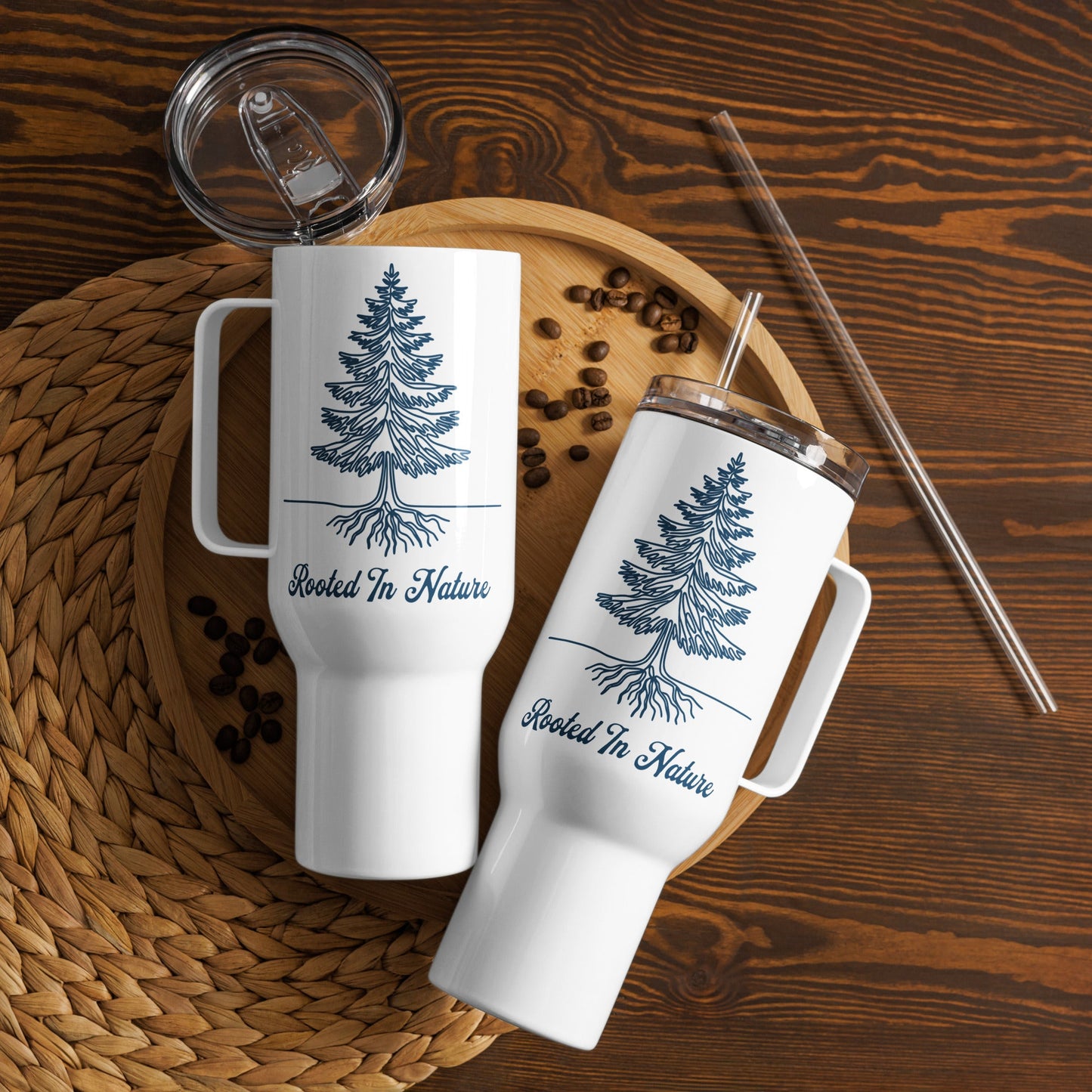 Rooted In Nature Travel Mug With Handle (25 oz and 40 oz) - Travel Mug - Discovery Co.