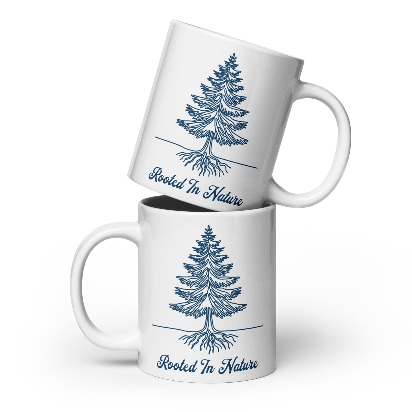 Rooted In Nature White Glossy Mug (11 oz. 15 oz, 20 oz) - Mugs - Discovery Co.